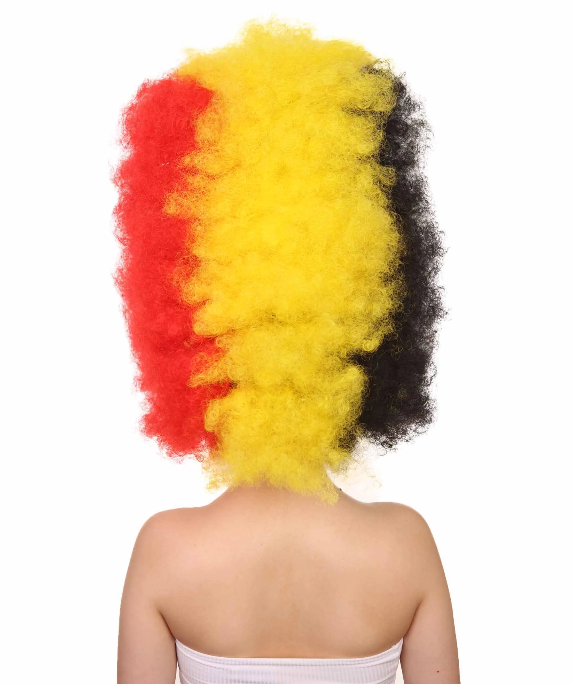 Patriote Flag Sport Party Jumbo Afro Wig | Premium Breathable Capless Cap