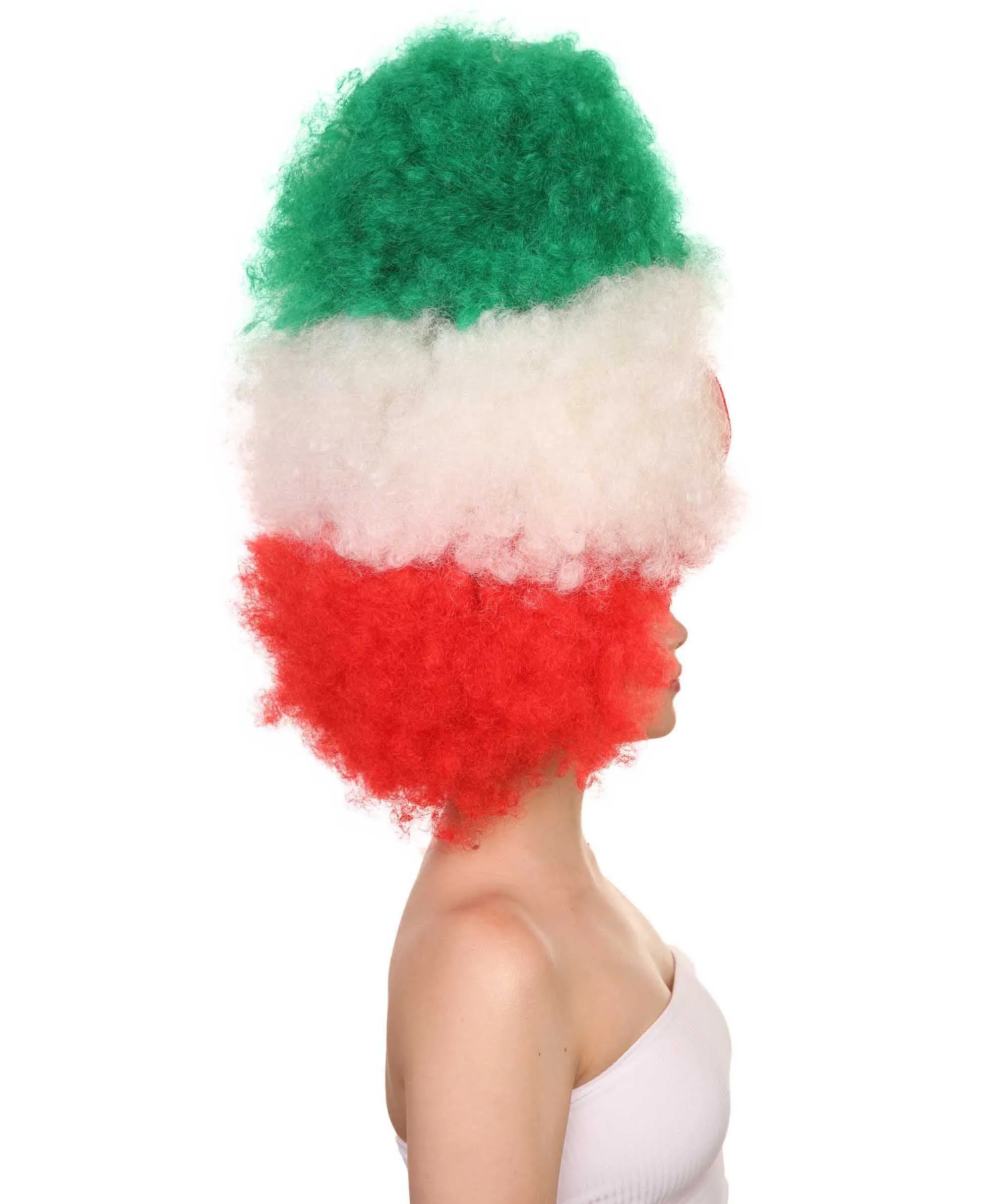 Patriote Flag Sport Party Jumbo Afro Wig | Premium Breathable Capless Cap