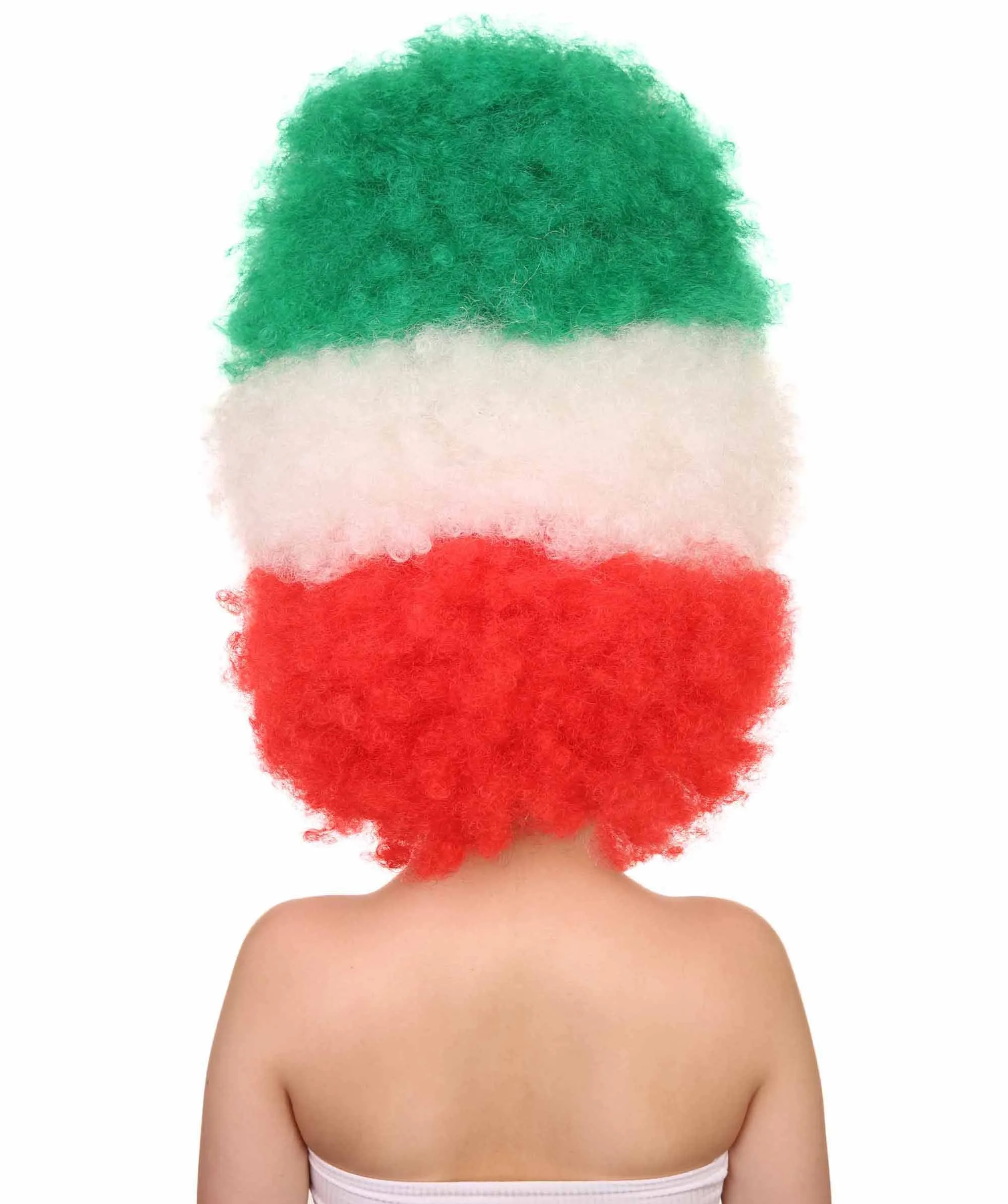 Patriote Flag Sport Party Jumbo Afro Wig | Premium Breathable Capless Cap