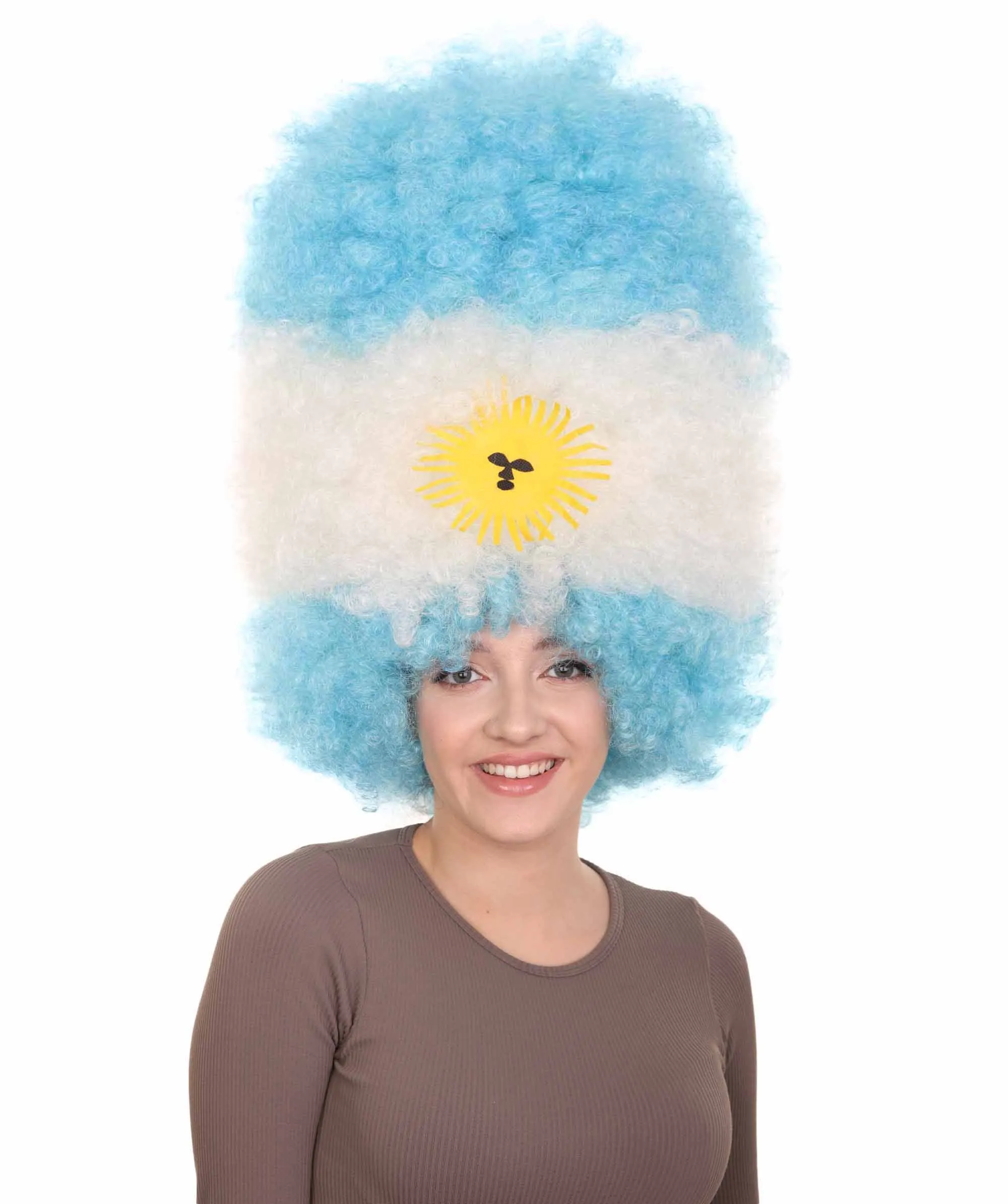 Patriote Flag Sport Party Jumbo Afro Wig | Premium Breathable Capless Cap