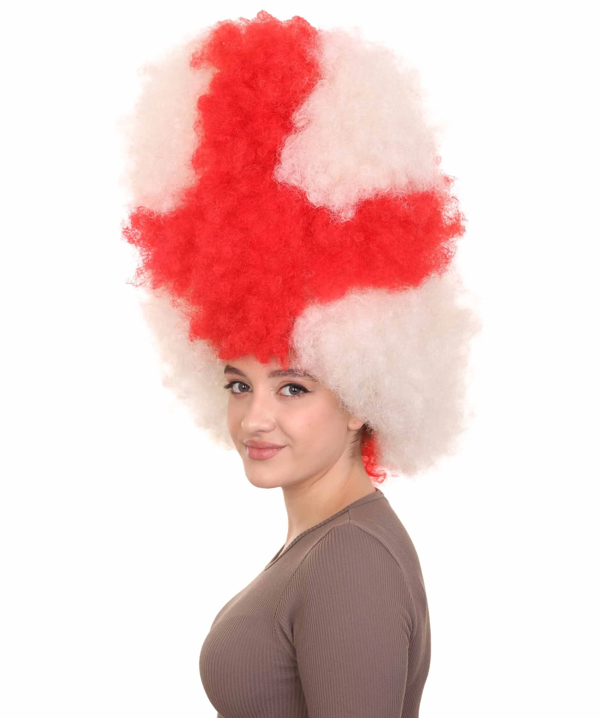 Patriote Flag Sport Party Jumbo Afro Wig | Premium Breathable Capless Cap