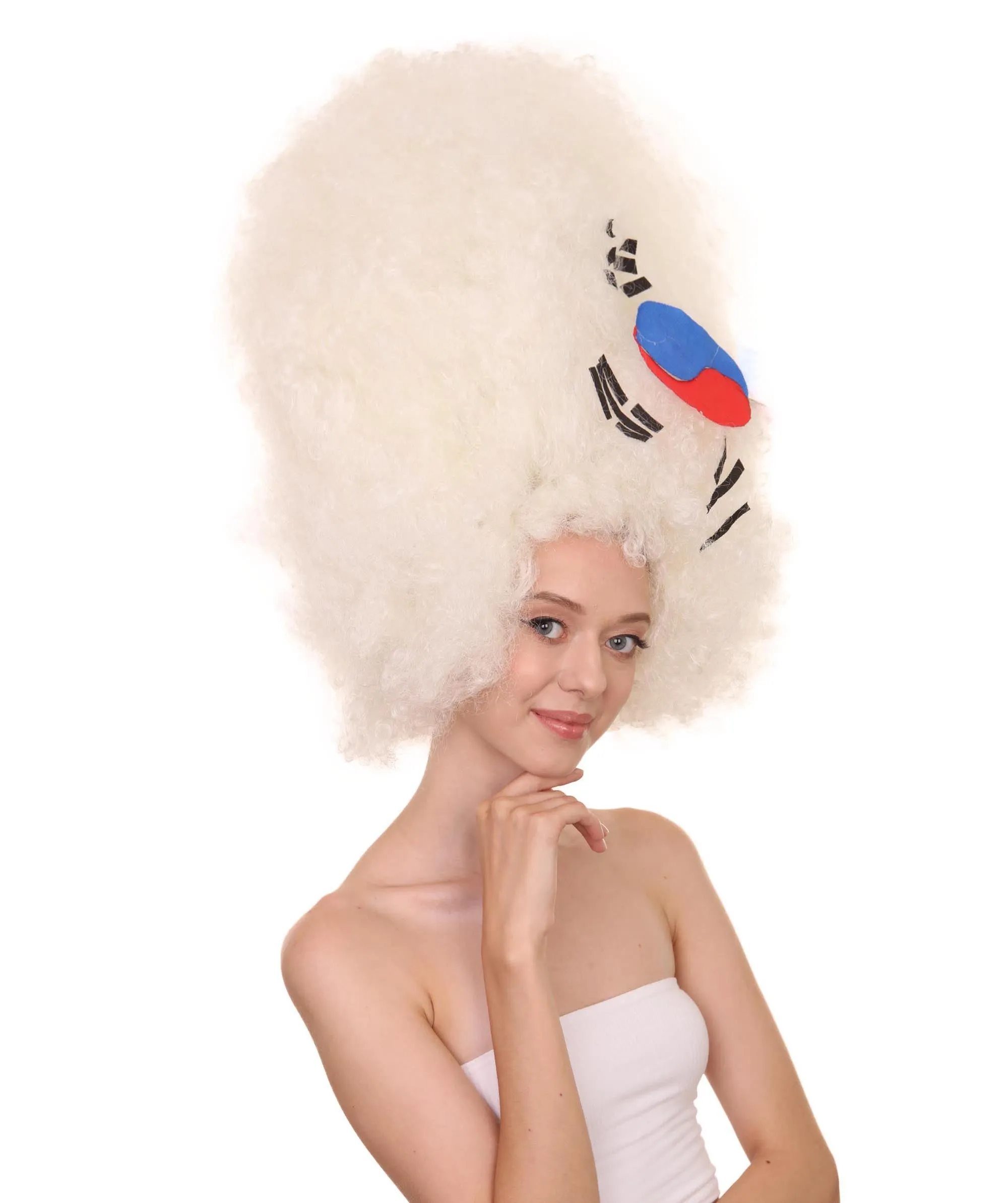 Patriote Flag Sport Party Jumbo Afro Wig | Premium Breathable Capless Cap