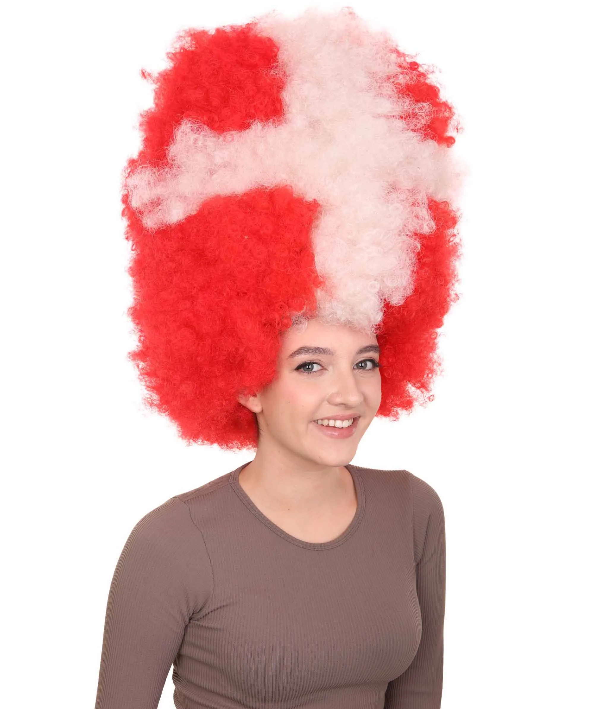 Patriote Flag Sport Party Jumbo Afro Wig | Premium Breathable Capless Cap