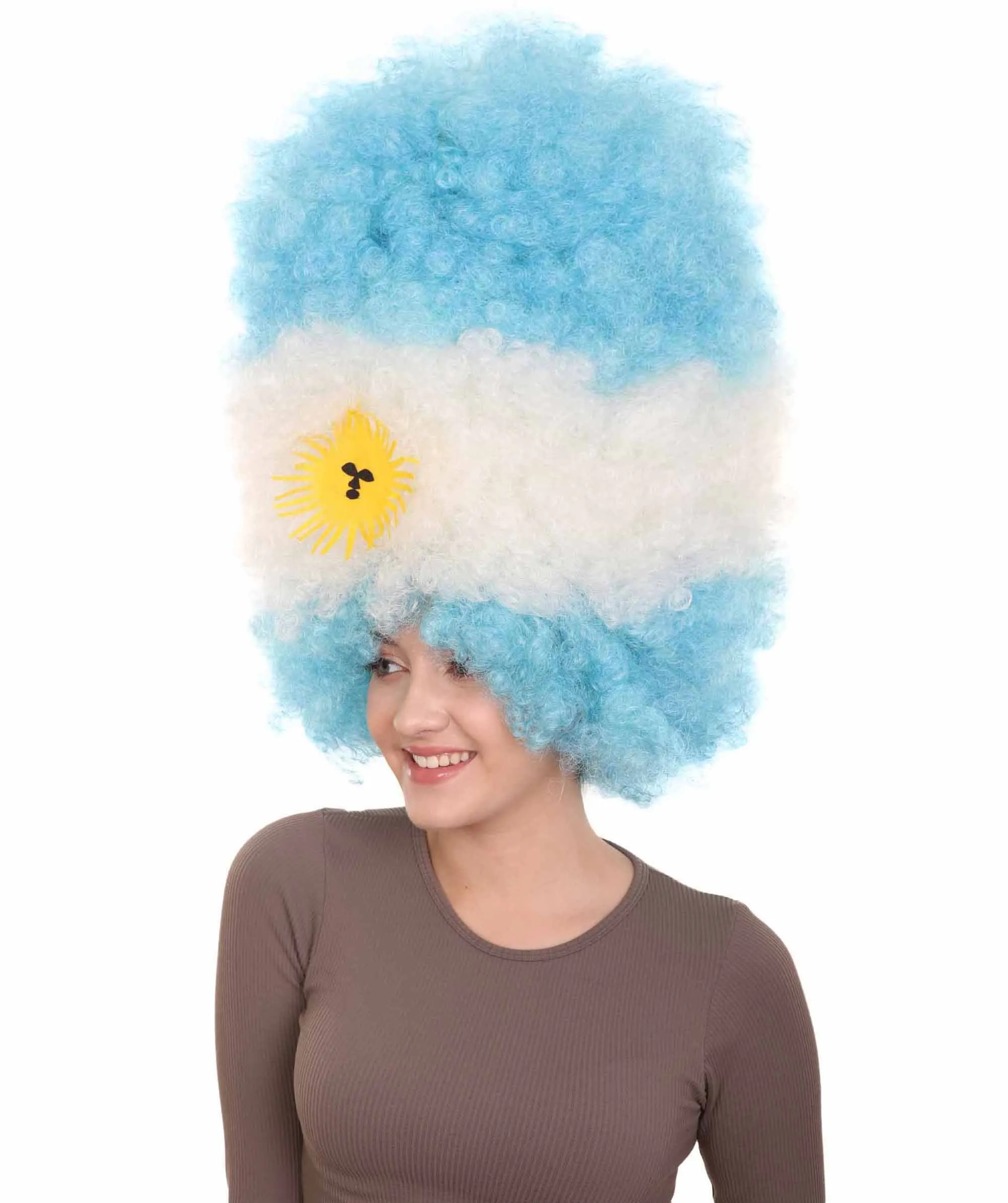 Patriote Flag Sport Party Jumbo Afro Wig | Premium Breathable Capless Cap