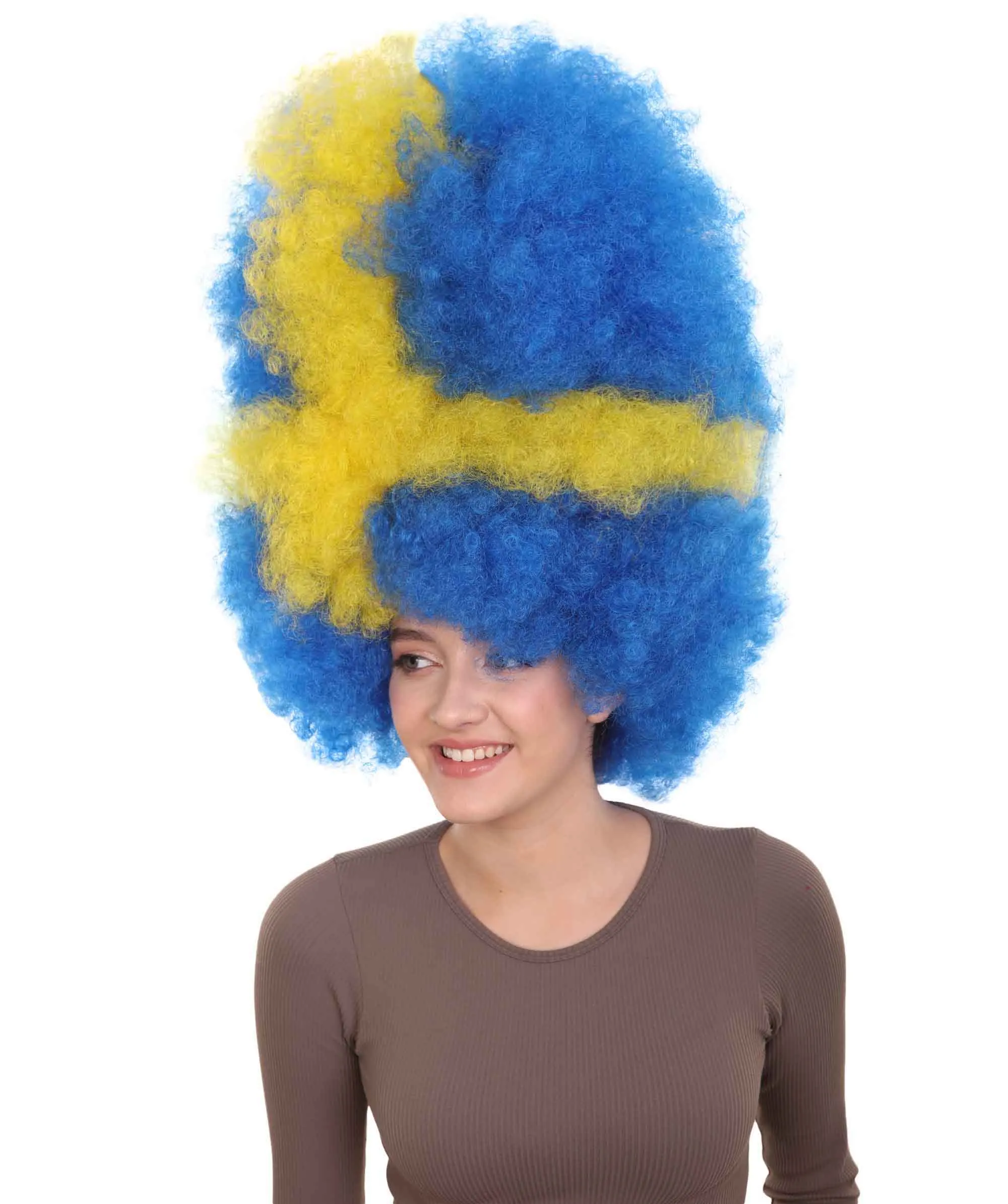 Patriote Flag Sport Party Jumbo Afro Wig | Premium Breathable Capless Cap