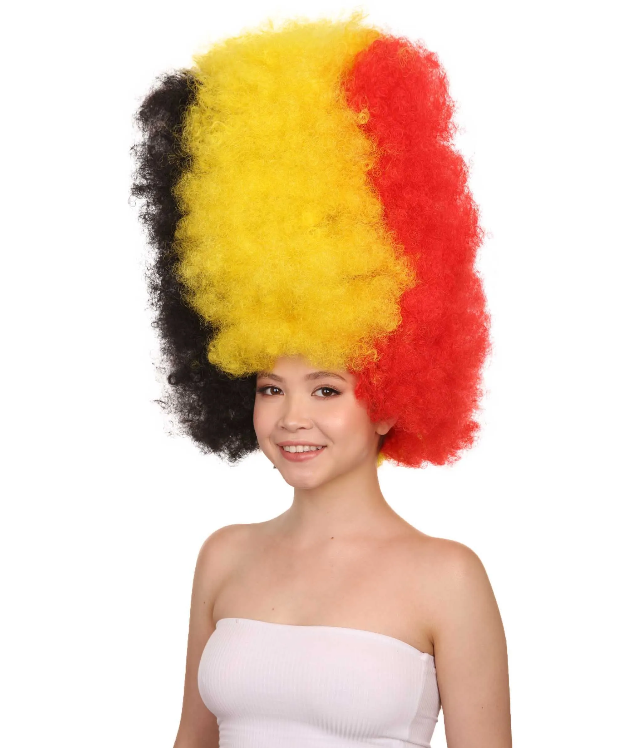 Patriote Flag Sport Party Jumbo Afro Wig | Premium Breathable Capless Cap