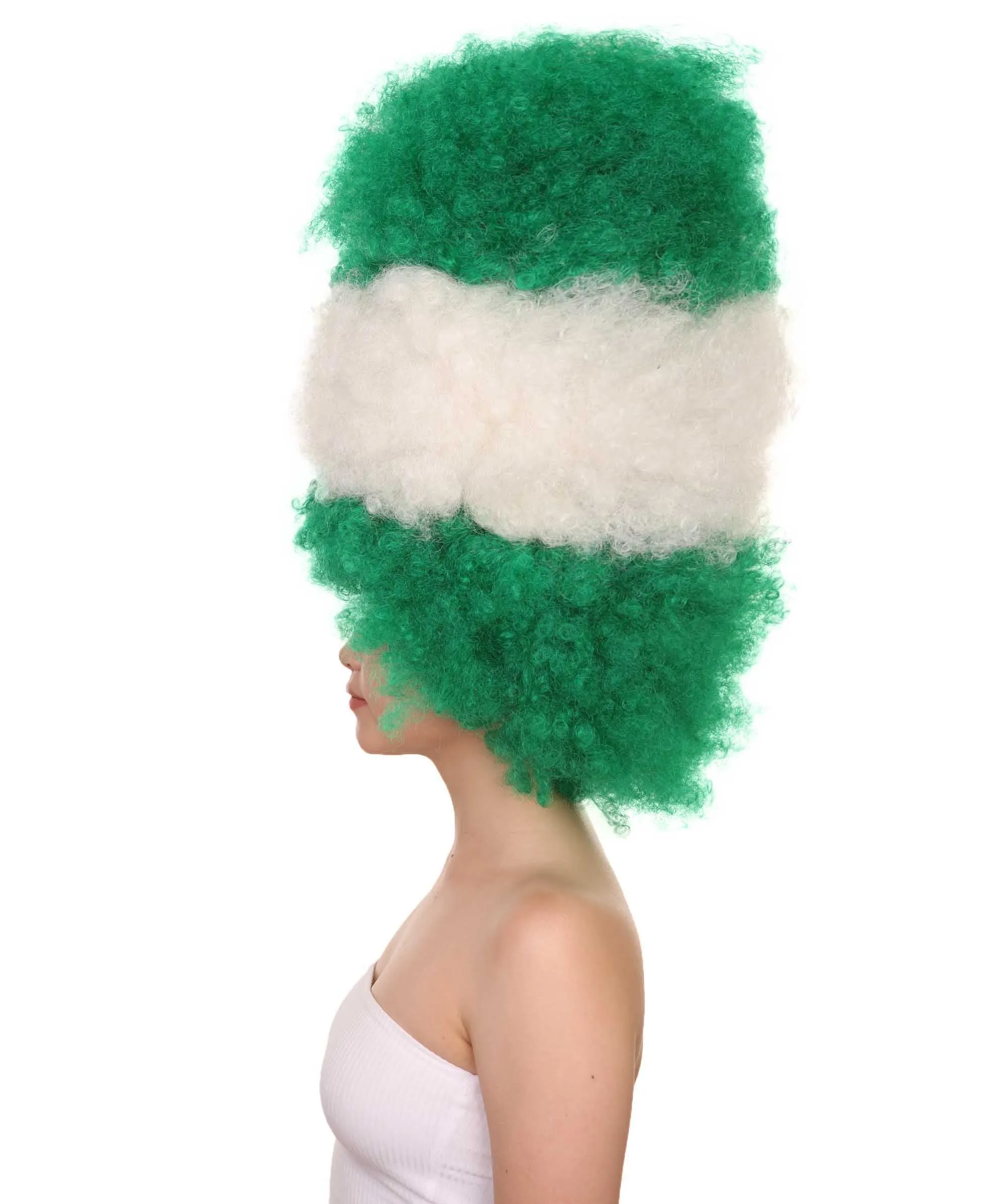 Patriote Flag Sport Party Jumbo Afro Wig | Premium Breathable Capless Cap