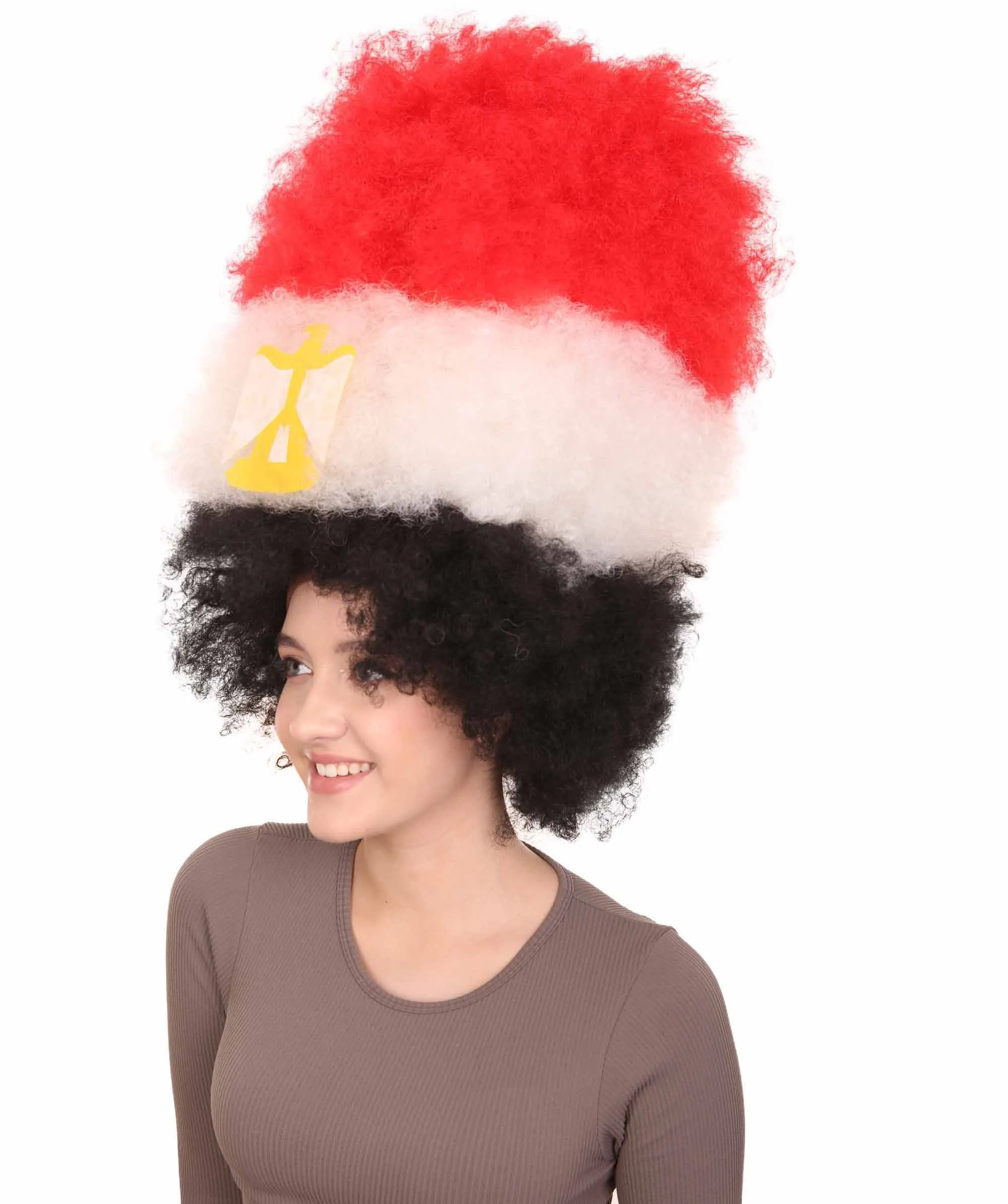 Patriote Flag Sport Party Jumbo Afro Wig | Premium Breathable Capless Cap