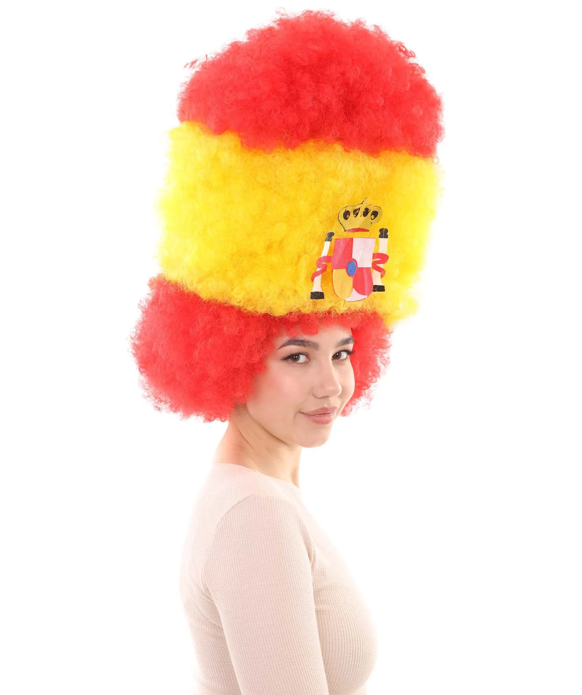 Patriote Flag Sport Party Jumbo Afro Wig | Premium Breathable Capless Cap