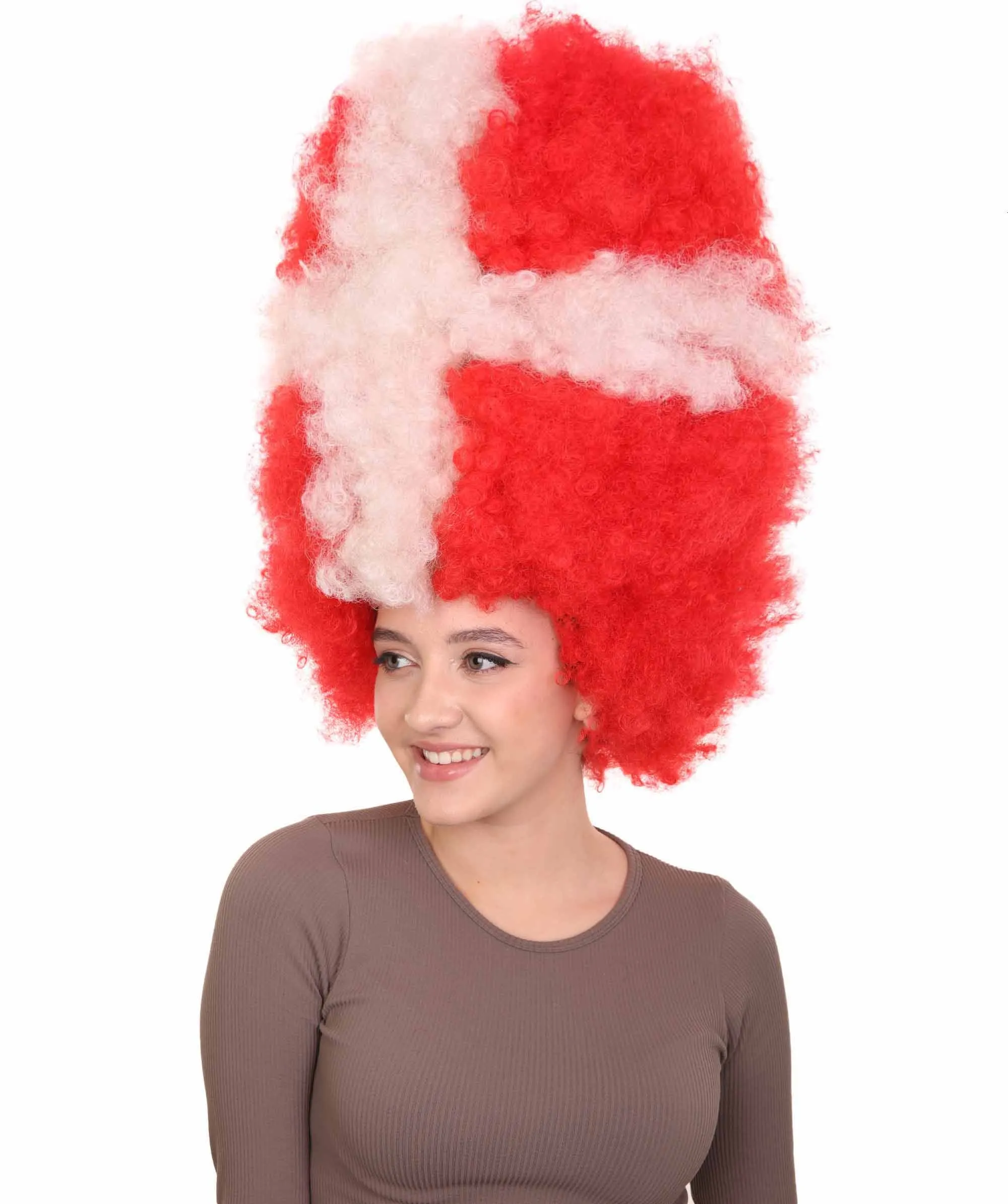 Patriote Flag Sport Party Jumbo Afro Wig | Premium Breathable Capless Cap