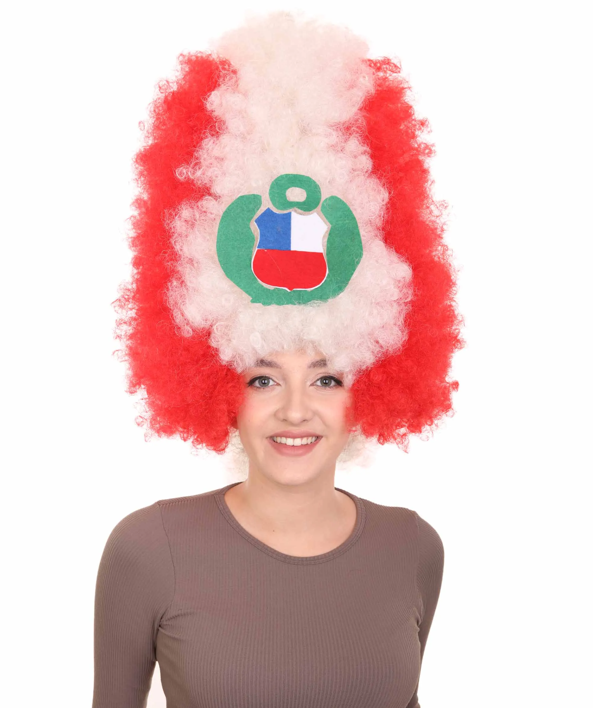 Patriote Flag Sport Party Jumbo Afro Wig | Premium Breathable Capless Cap