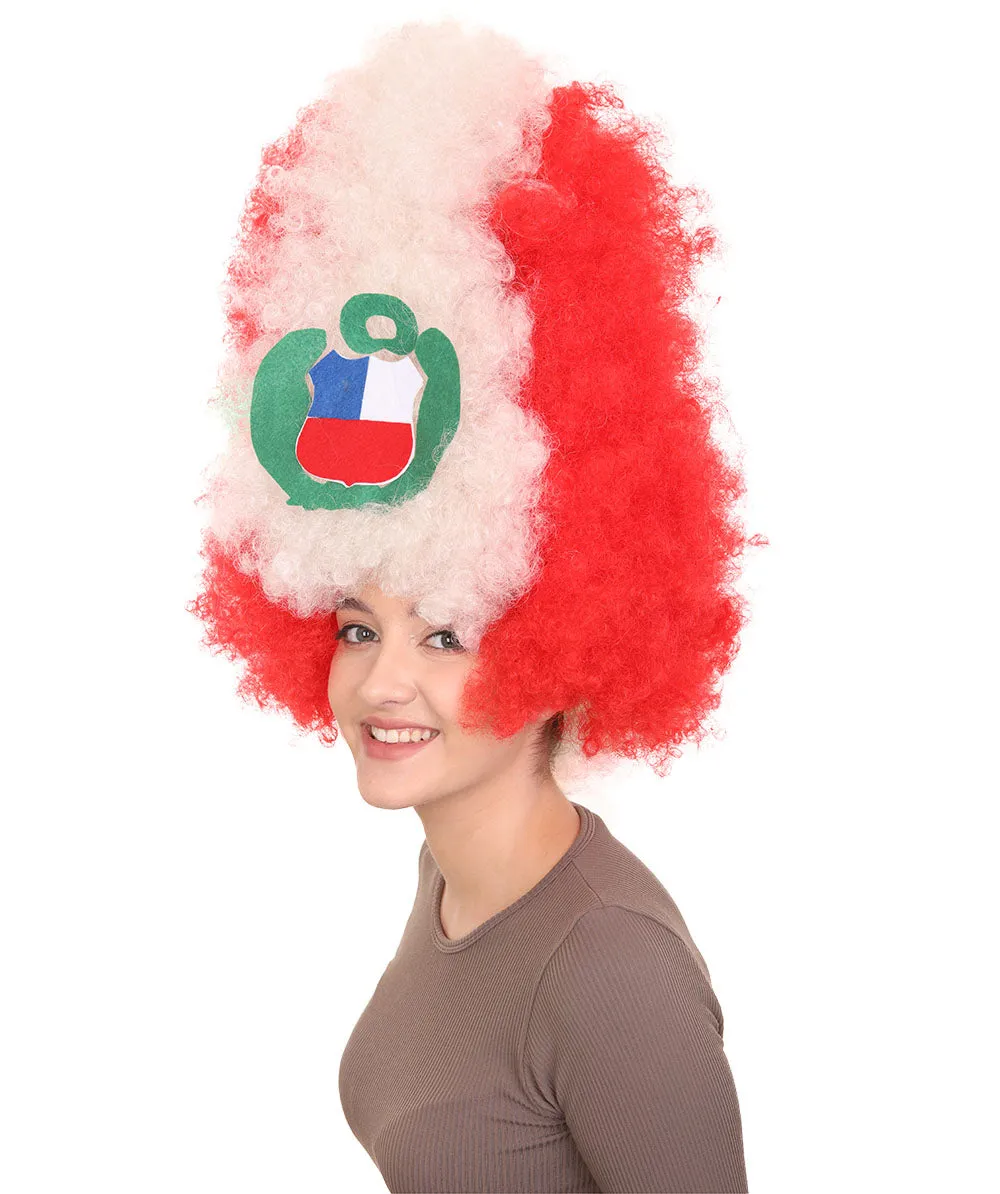 Patriote Flag Sport Party Jumbo Afro Wig | Premium Breathable Capless Cap