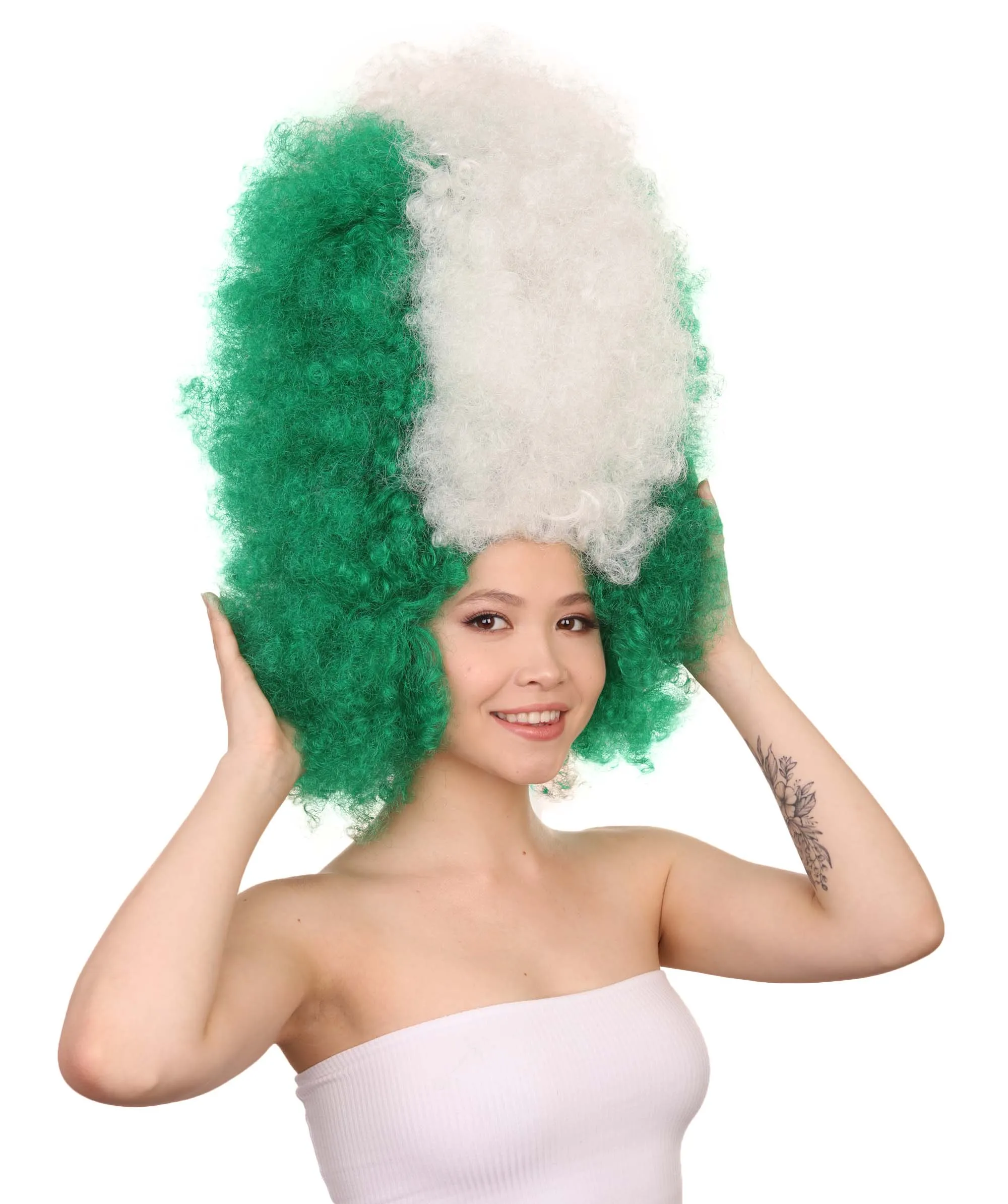 Patriote Flag Sport Party Jumbo Afro Wig | Premium Breathable Capless Cap