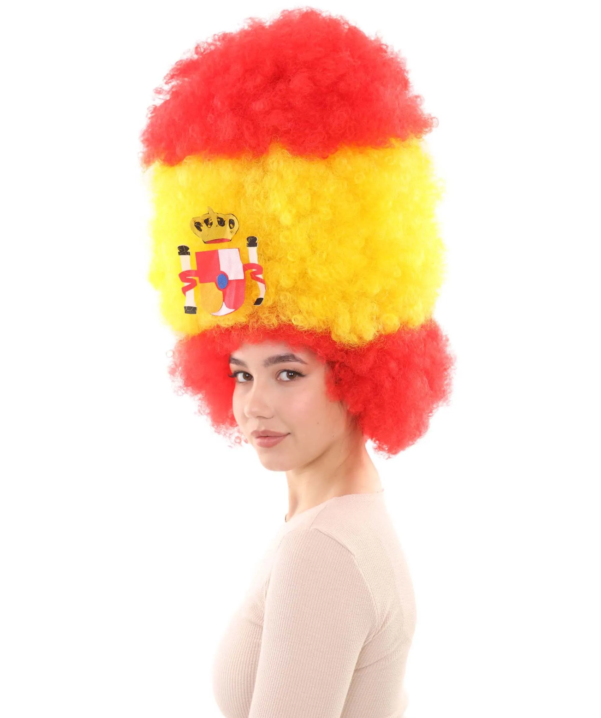 Patriote Flag Sport Party Jumbo Afro Wig | Premium Breathable Capless Cap