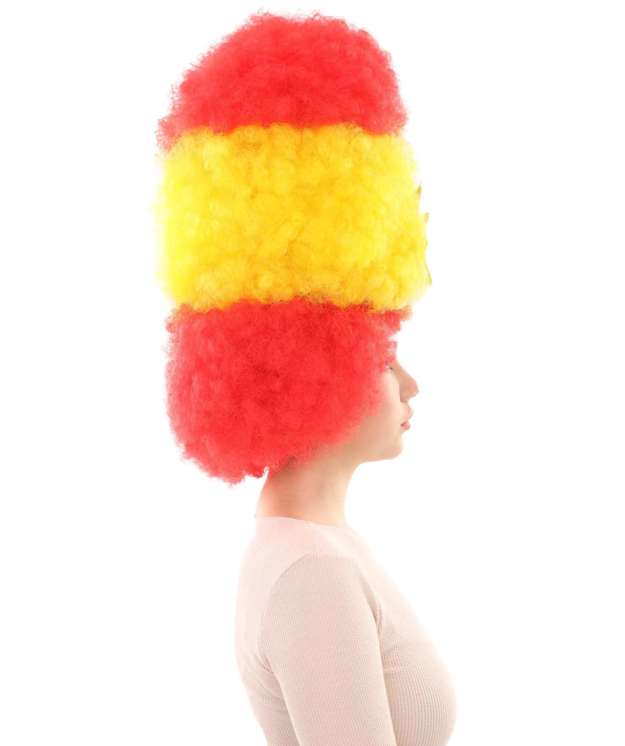 Patriote Flag Sport Party Jumbo Afro Wig | Premium Breathable Capless Cap