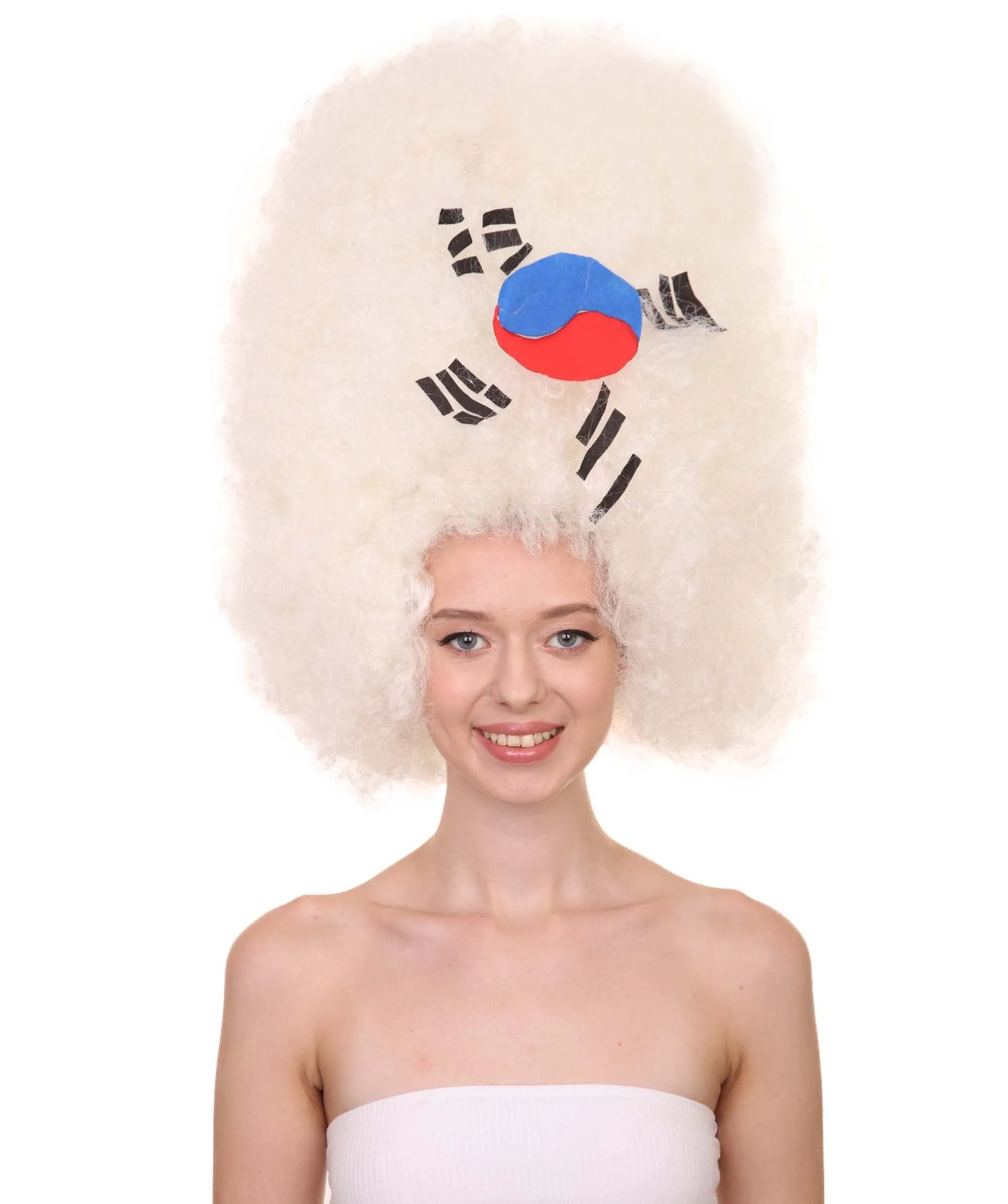 Patriote Flag Sport Party Jumbo Afro Wig | Premium Breathable Capless Cap