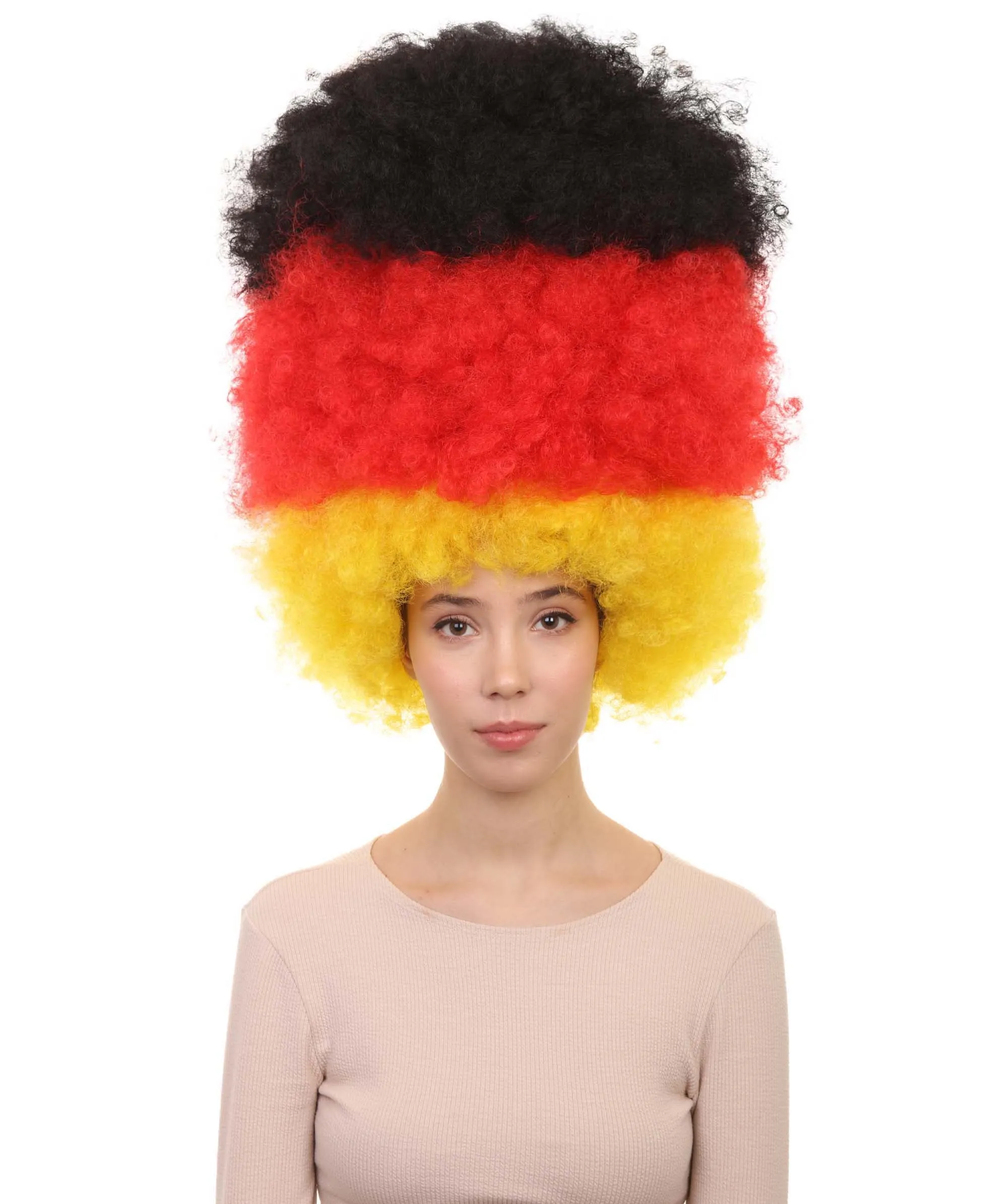 Patriote Flag Sport Party Jumbo Afro Wig | Premium Breathable Capless Cap