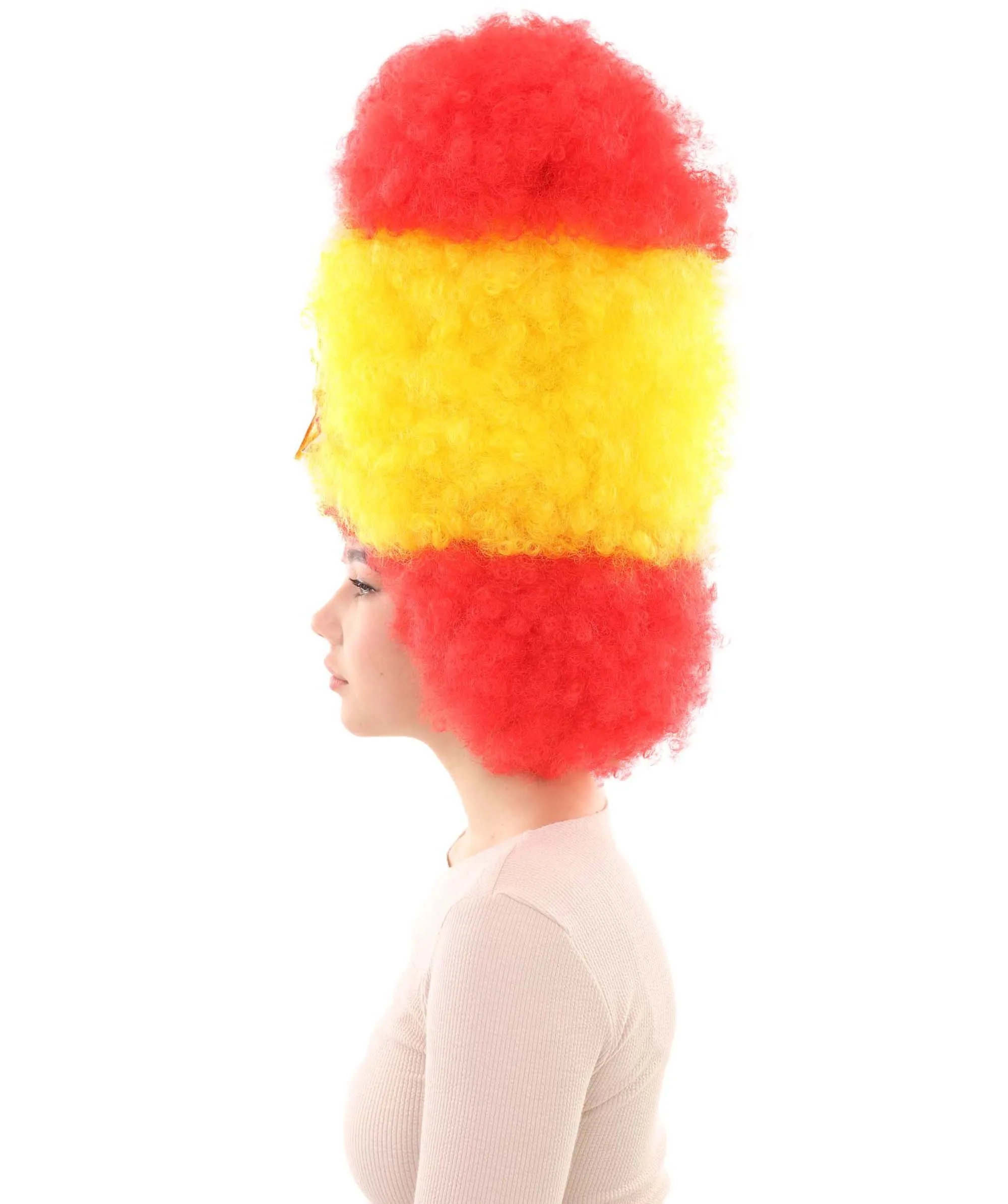 Patriote Flag Sport Party Jumbo Afro Wig | Premium Breathable Capless Cap