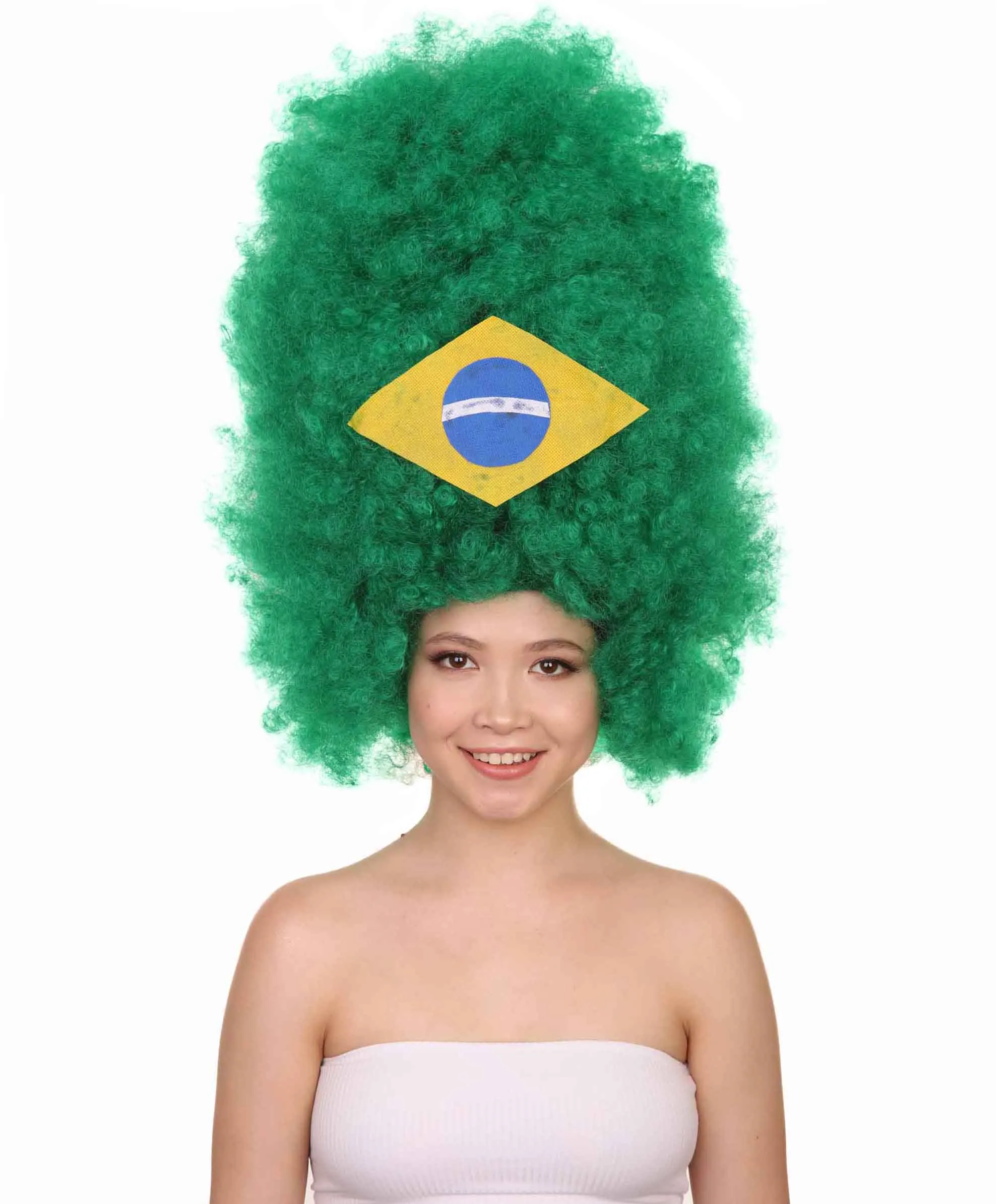 Patriote Flag Sport Party Jumbo Afro Wig | Premium Breathable Capless Cap