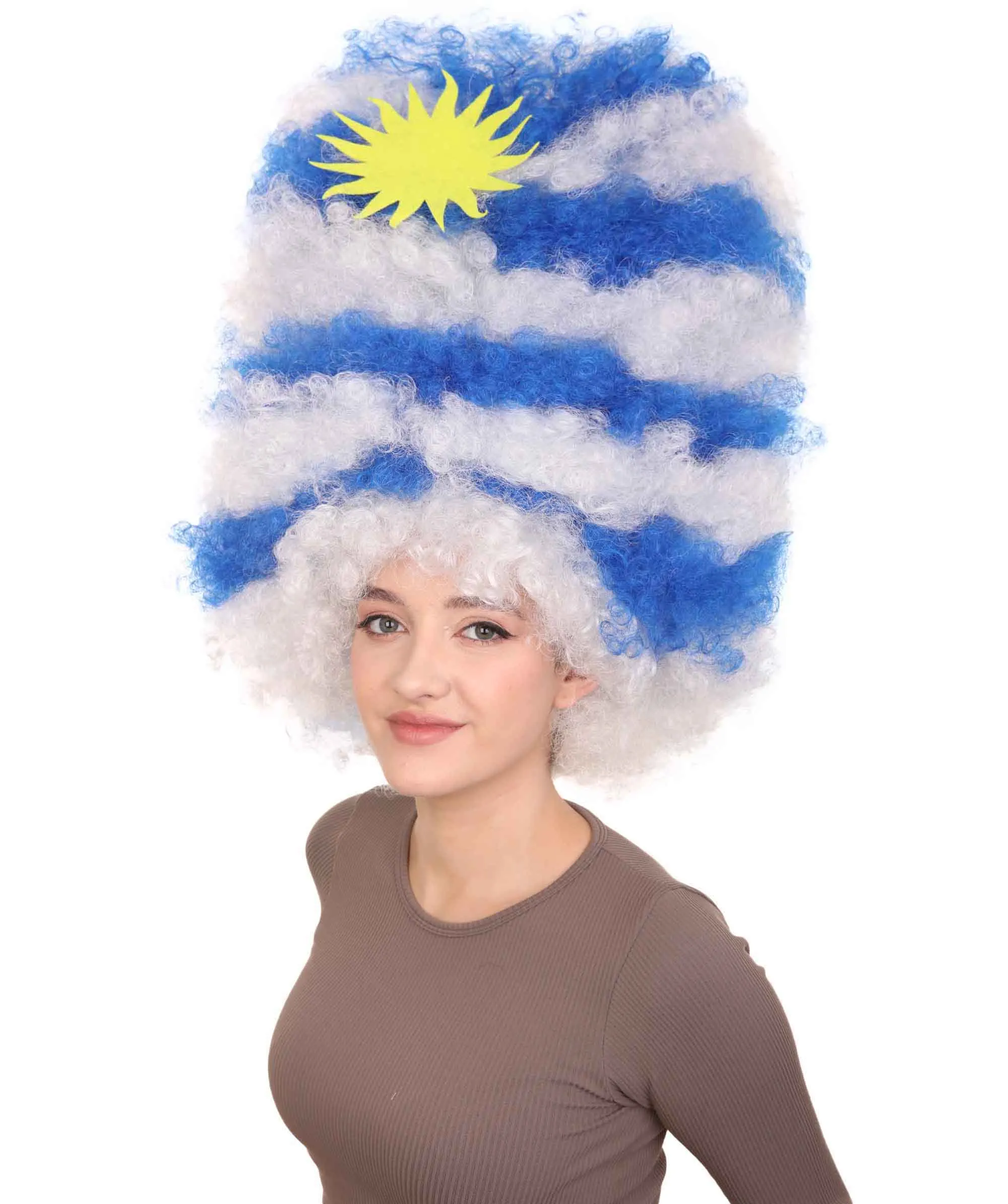 Patriote Flag Sport Party Jumbo Afro Wig | Premium Breathable Capless Cap