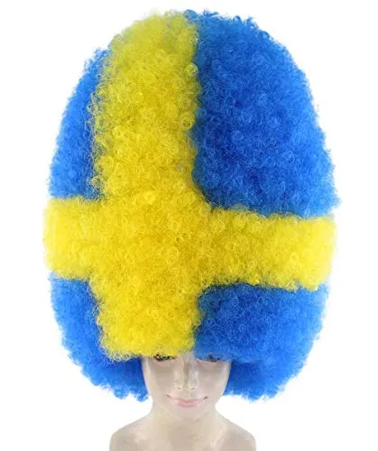 Patriote Flag Sport Party Jumbo Afro Wig | Premium Breathable Capless Cap