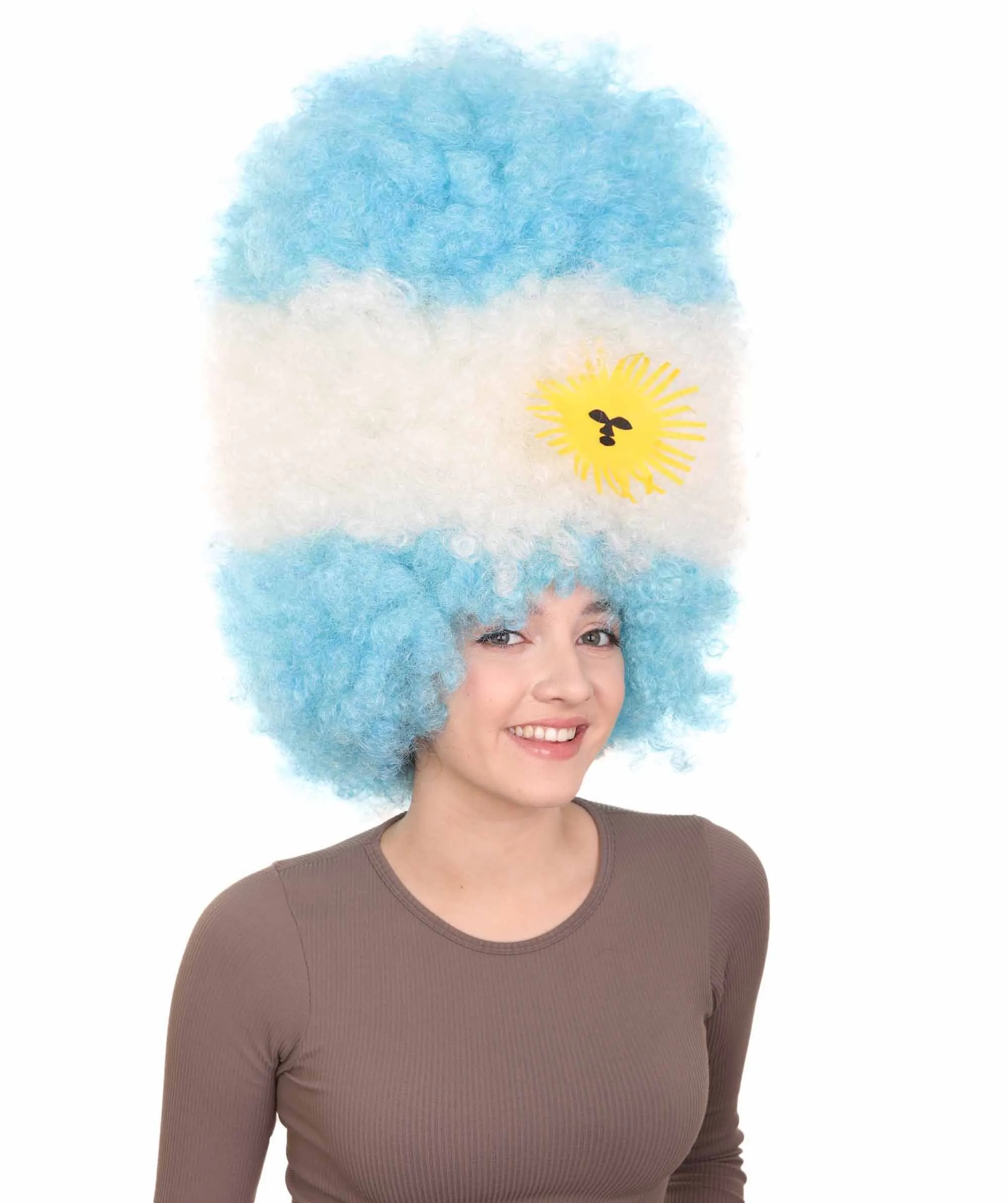 Patriote Flag Sport Party Jumbo Afro Wig | Premium Breathable Capless Cap