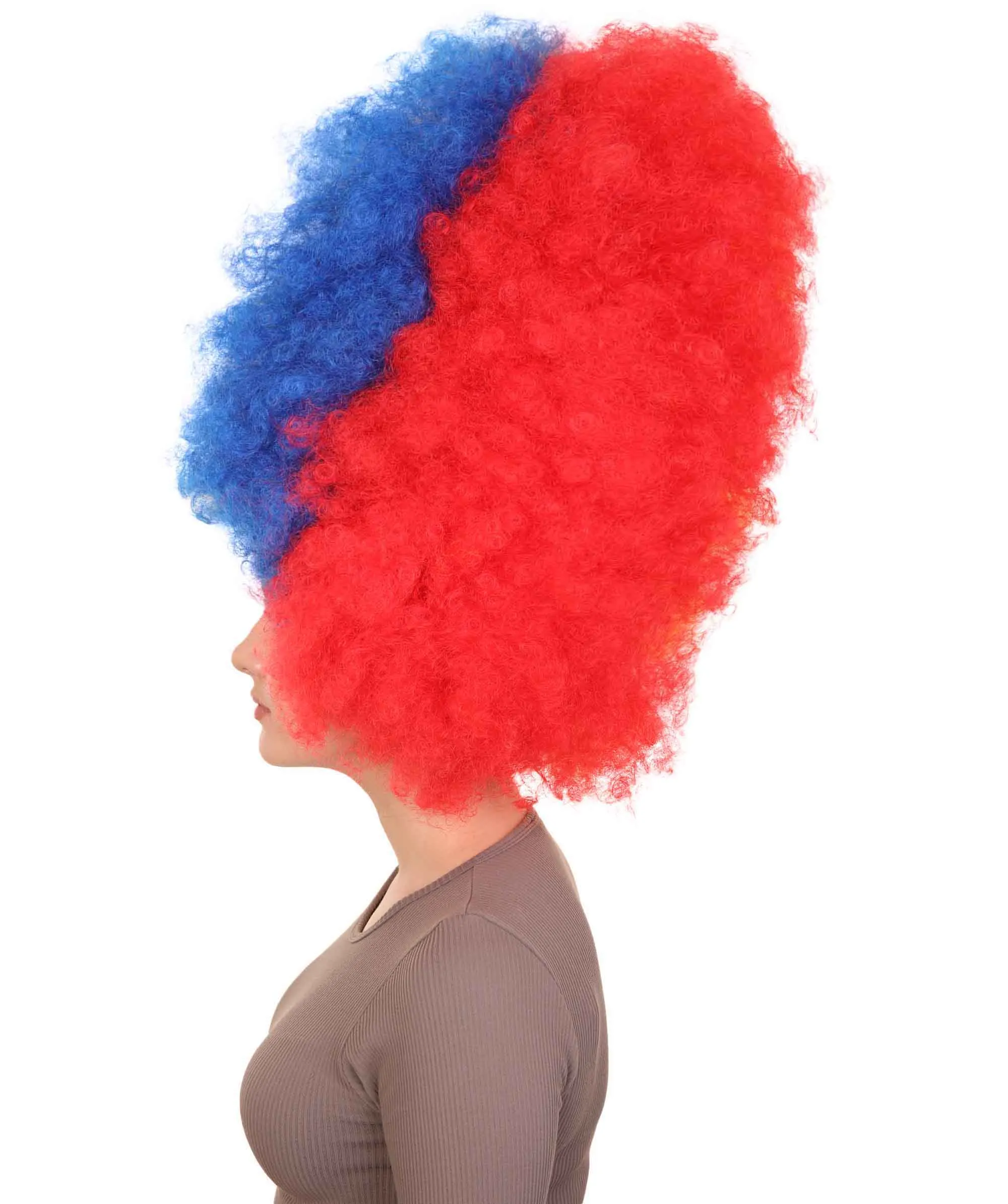 Patriote Flag Sport Party Jumbo Afro Wig | Premium Breathable Capless Cap