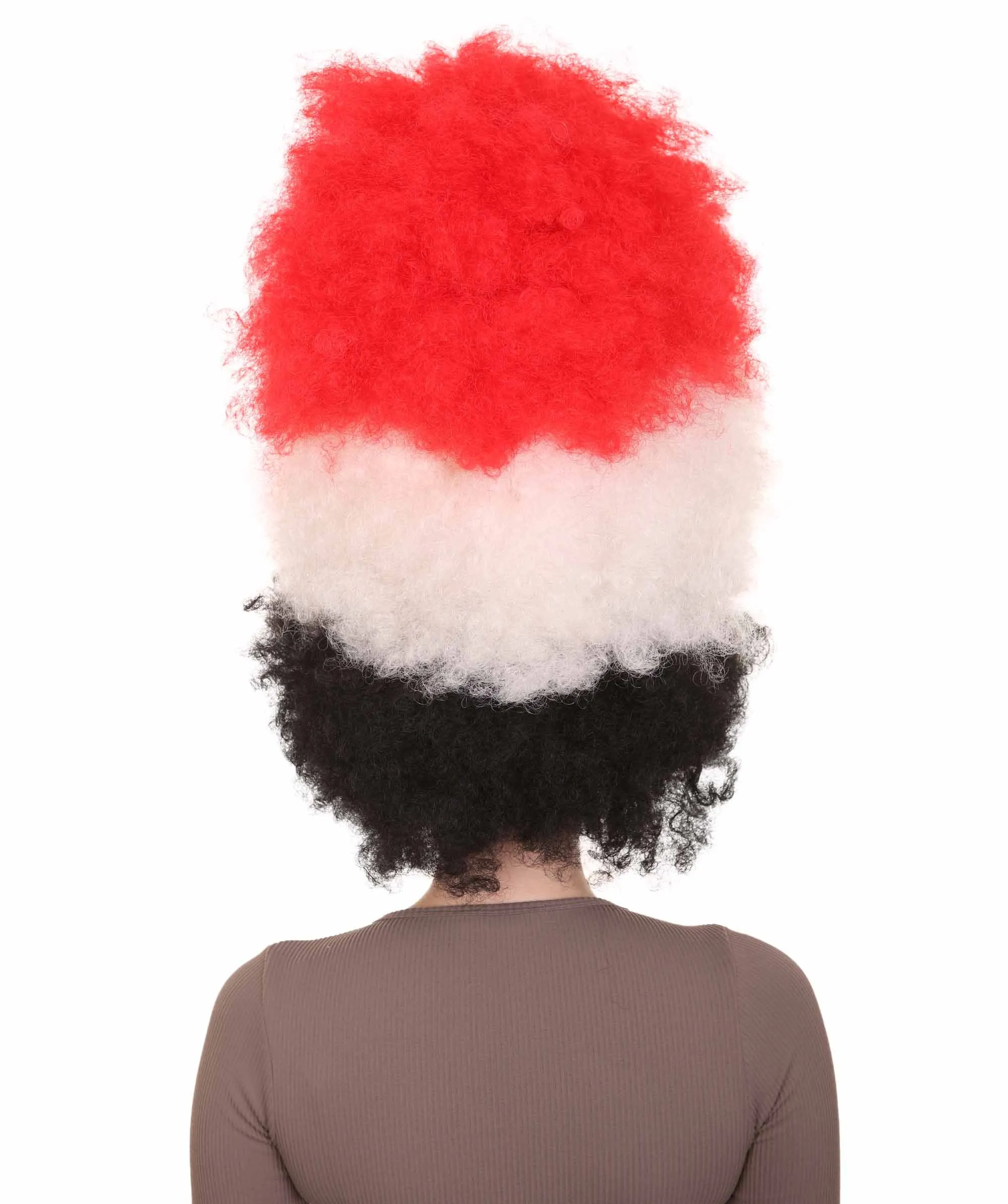 Patriote Flag Sport Party Jumbo Afro Wig | Premium Breathable Capless Cap