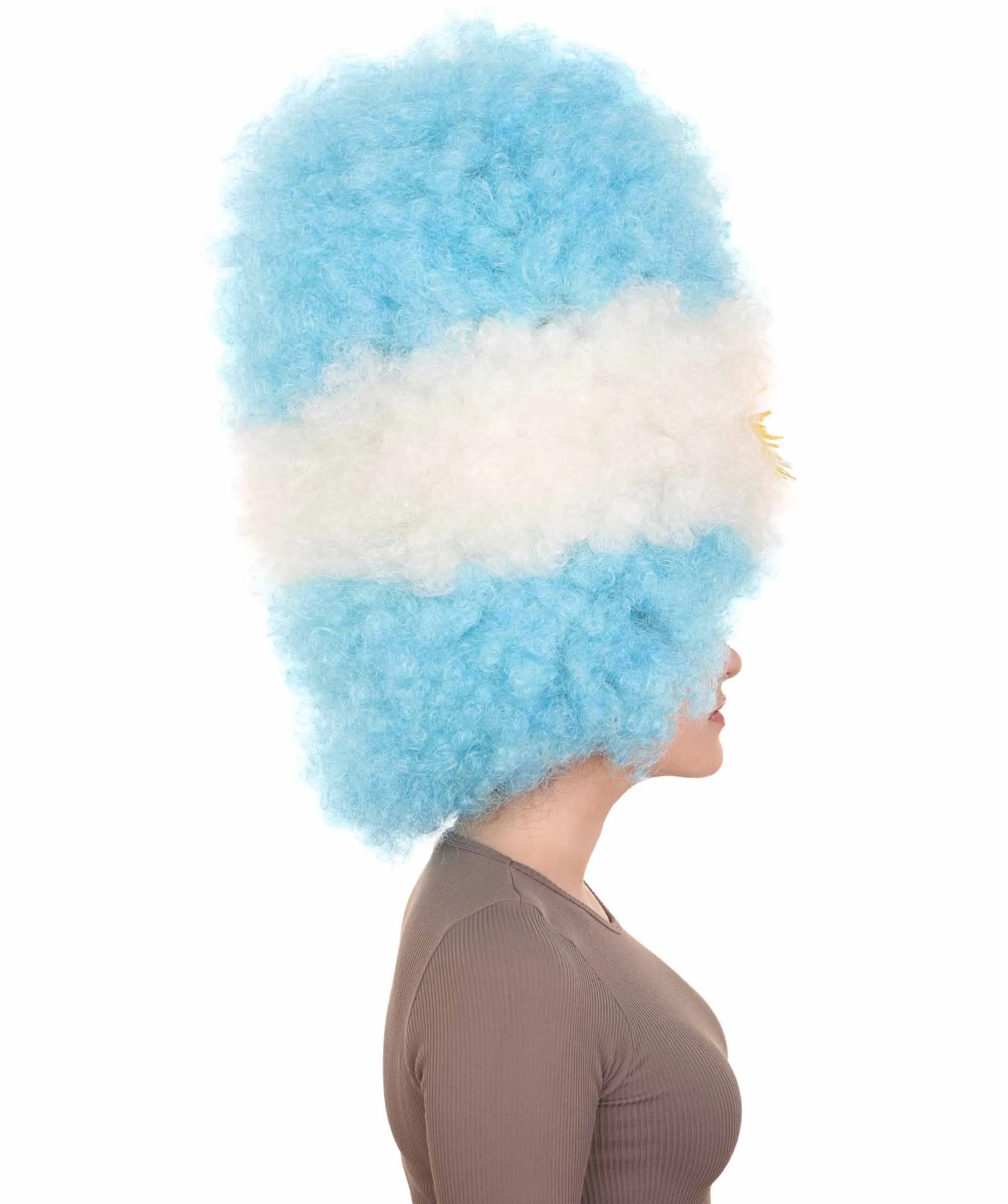 Patriote Flag Sport Party Jumbo Afro Wig | Premium Breathable Capless Cap