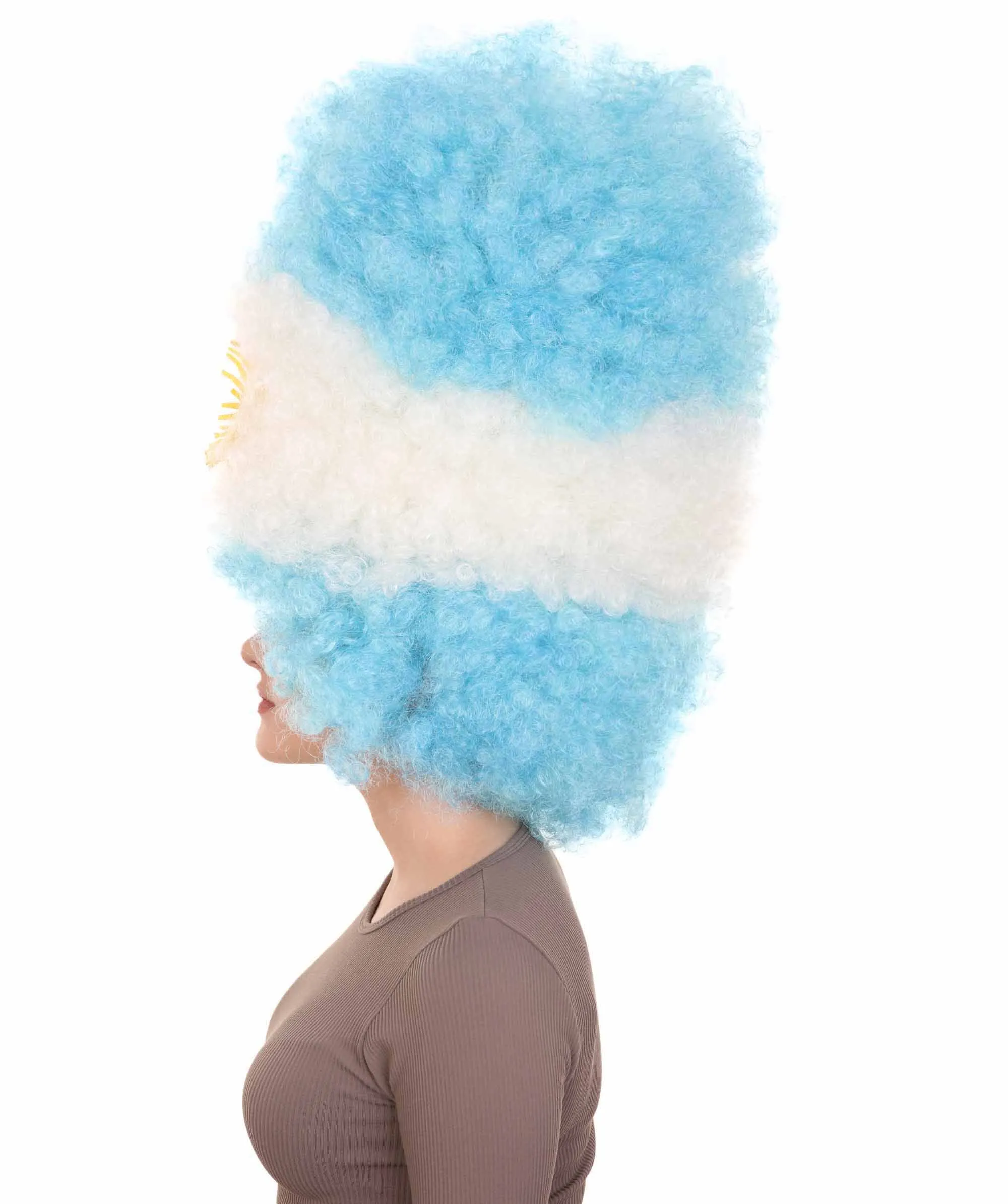 Patriote Flag Sport Party Jumbo Afro Wig | Premium Breathable Capless Cap