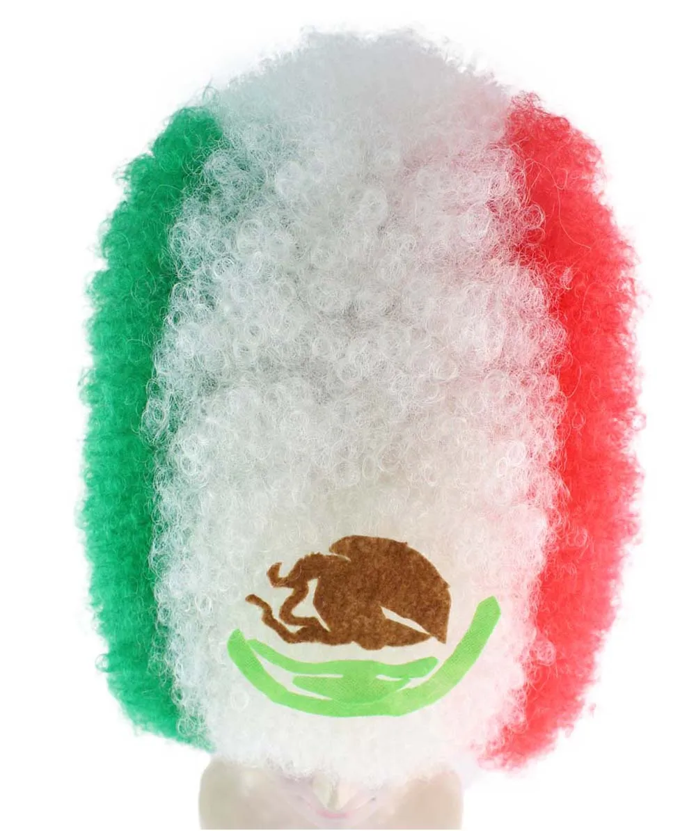 Patriote Flag Sport Party Jumbo Afro Wig | Premium Breathable Capless Cap