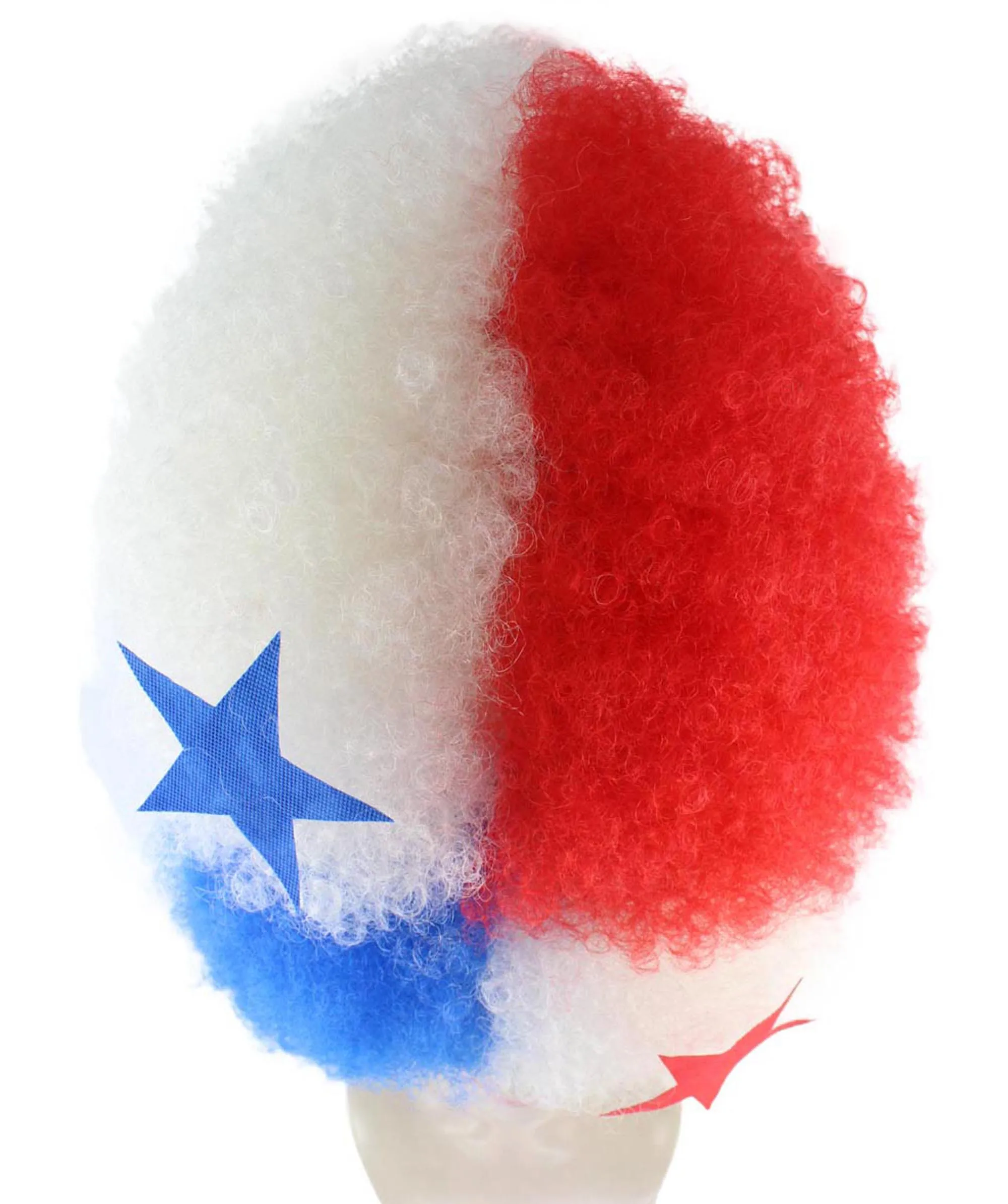 Patriote Flag Sport Party Jumbo Afro Wig | Premium Breathable Capless Cap