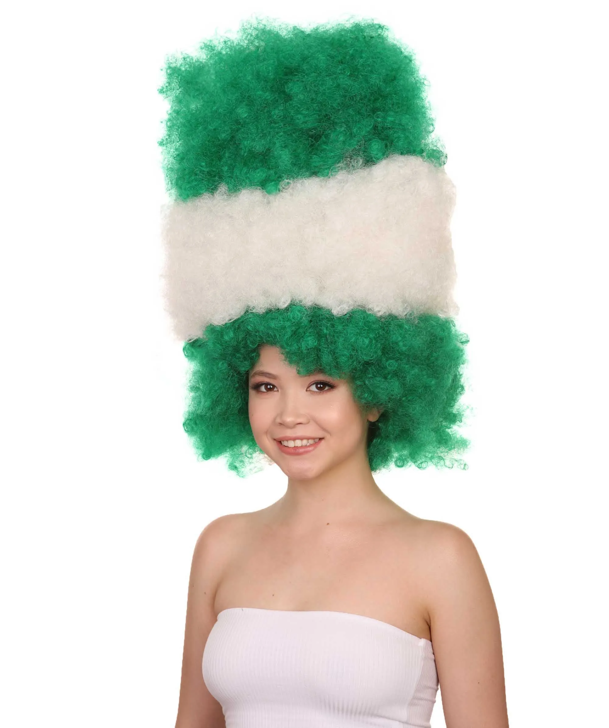 Patriote Flag Sport Party Jumbo Afro Wig | Premium Breathable Capless Cap