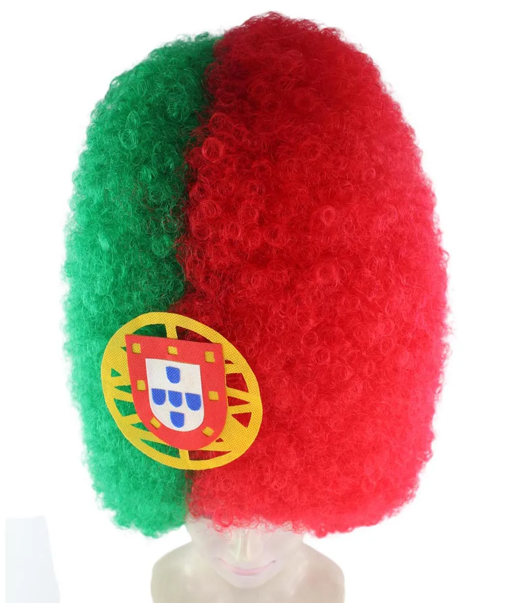 Patriote Flag Sport Party Jumbo Afro Wig | Premium Breathable Capless Cap