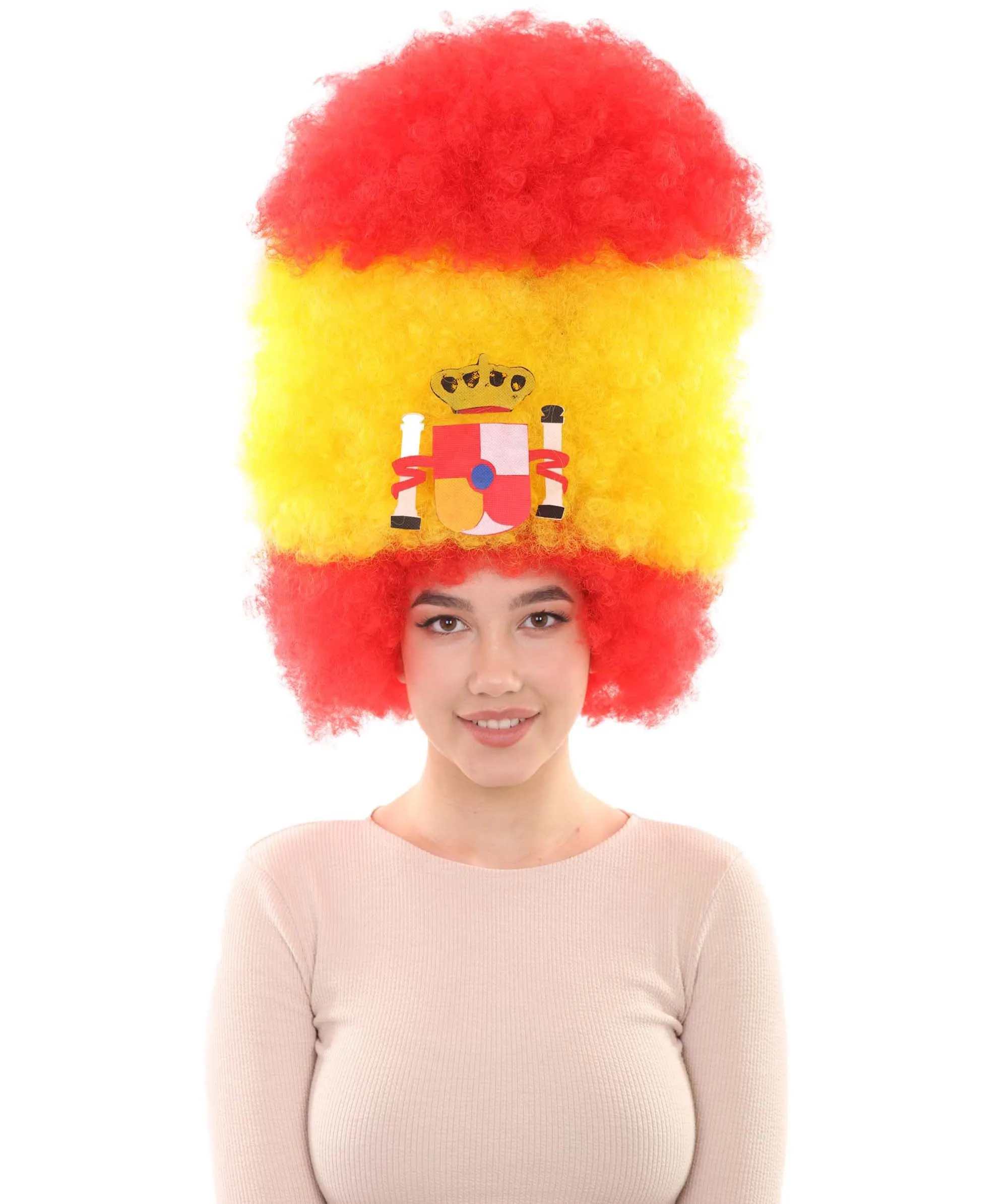 Patriote Flag Sport Party Jumbo Afro Wig | Premium Breathable Capless Cap