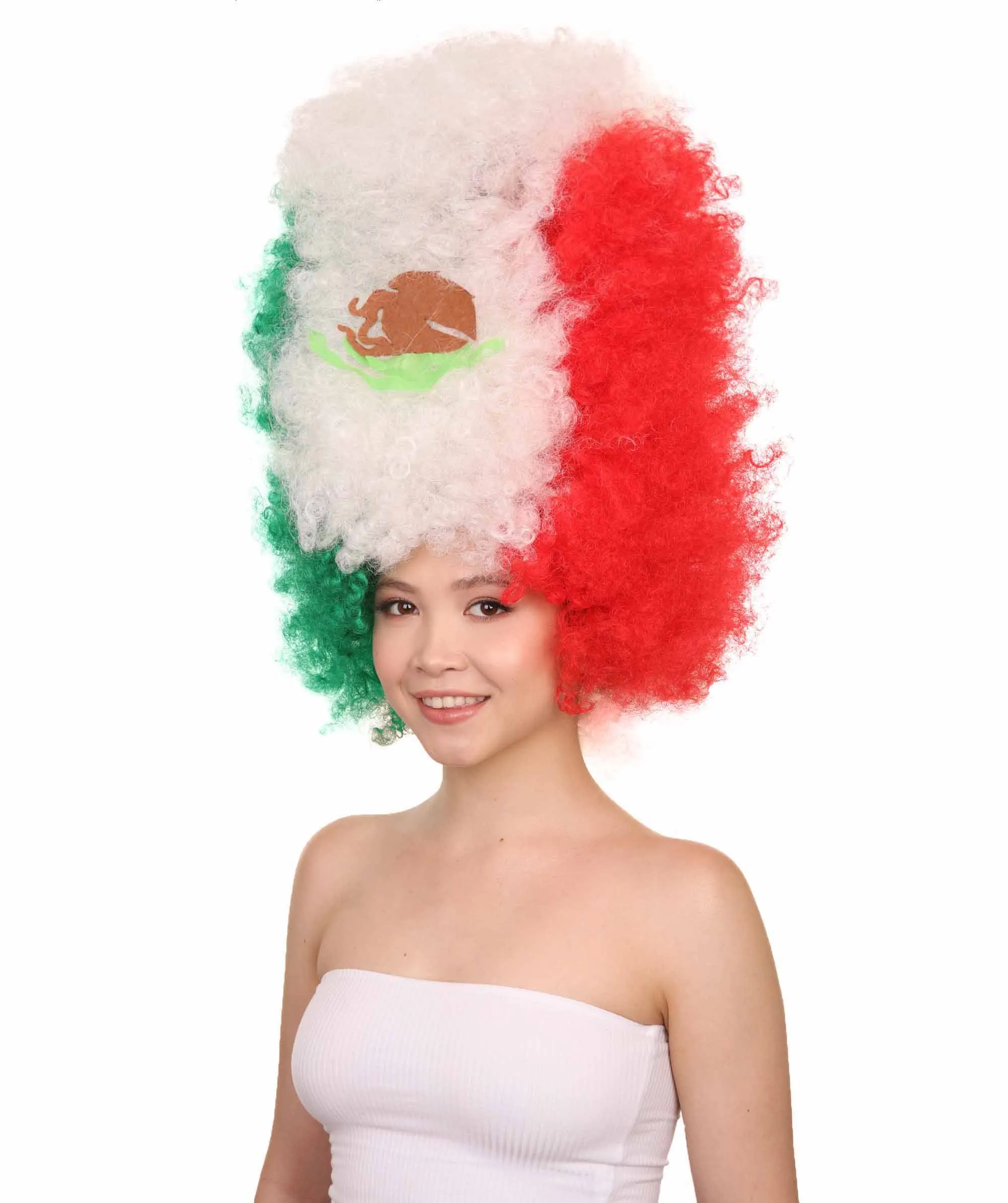 Patriote Flag Sport Party Jumbo Afro Wig | Premium Breathable Capless Cap