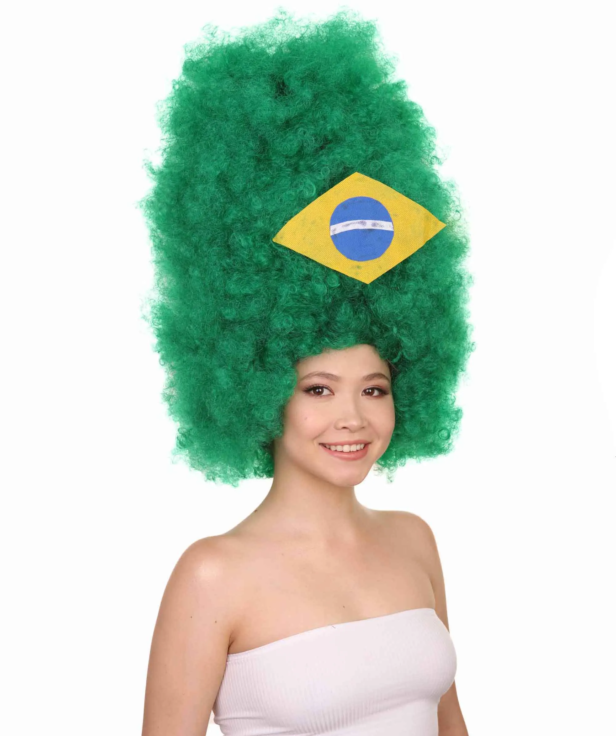 Patriote Flag Sport Party Jumbo Afro Wig | Premium Breathable Capless Cap