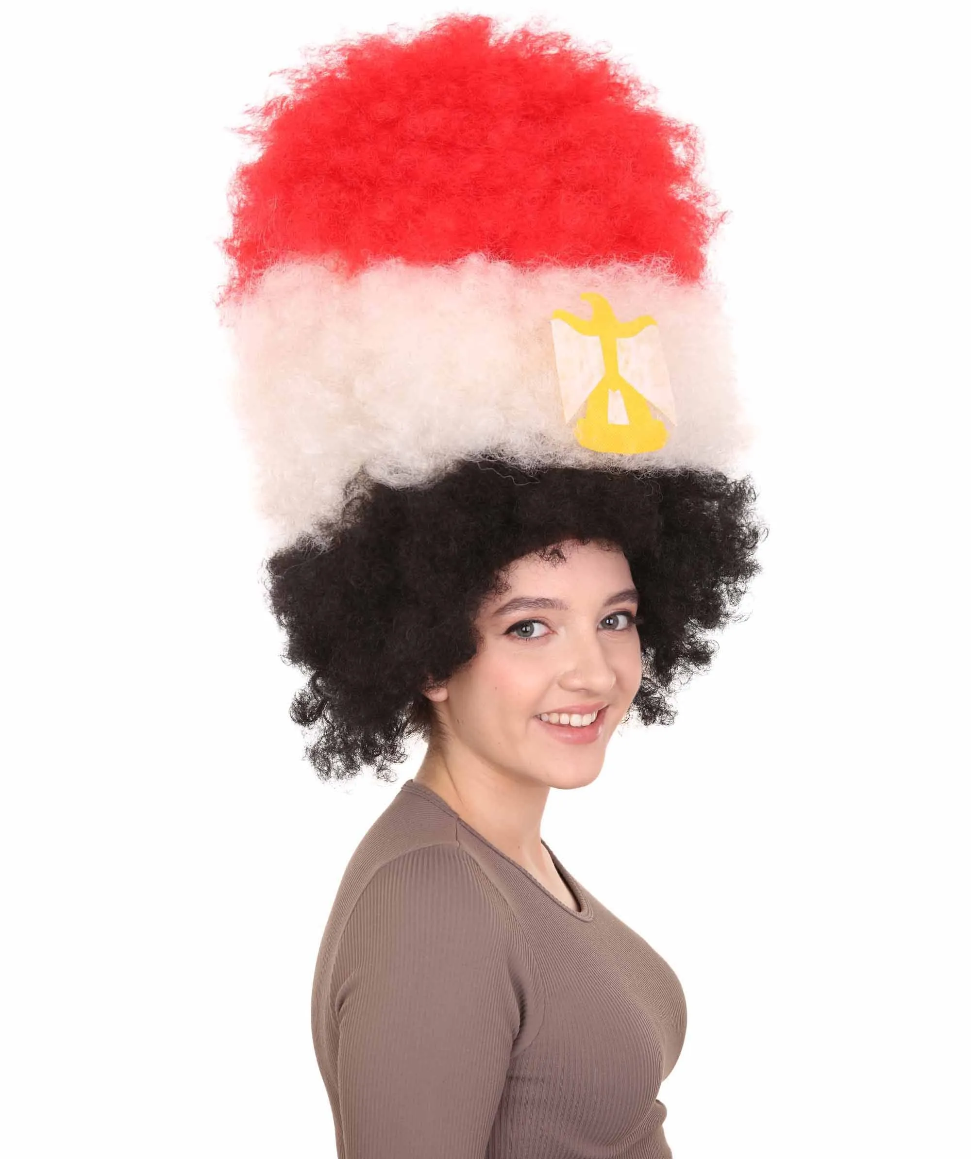 Patriote Flag Sport Party Jumbo Afro Wig | Premium Breathable Capless Cap