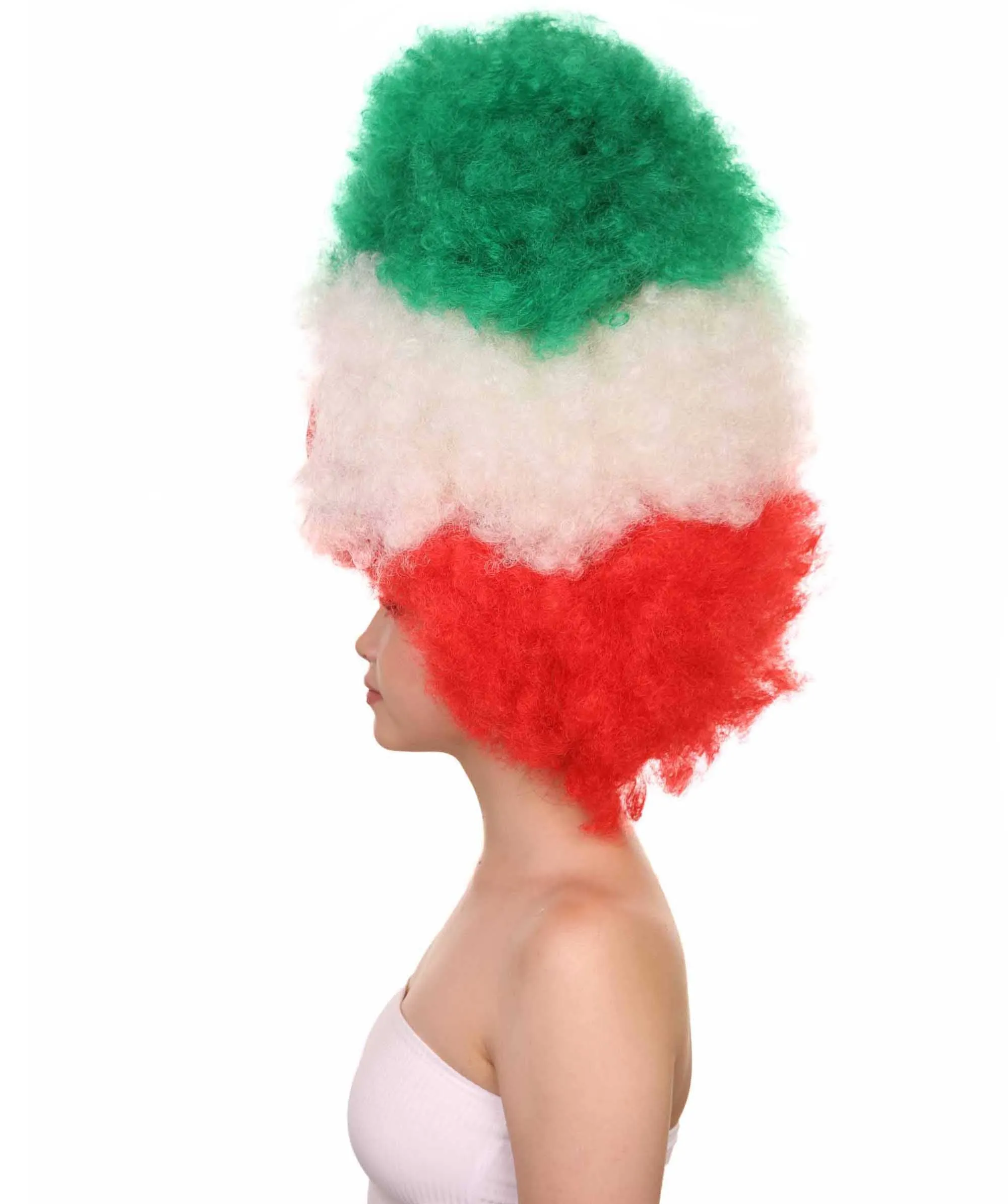 Patriote Flag Sport Party Jumbo Afro Wig | Premium Breathable Capless Cap