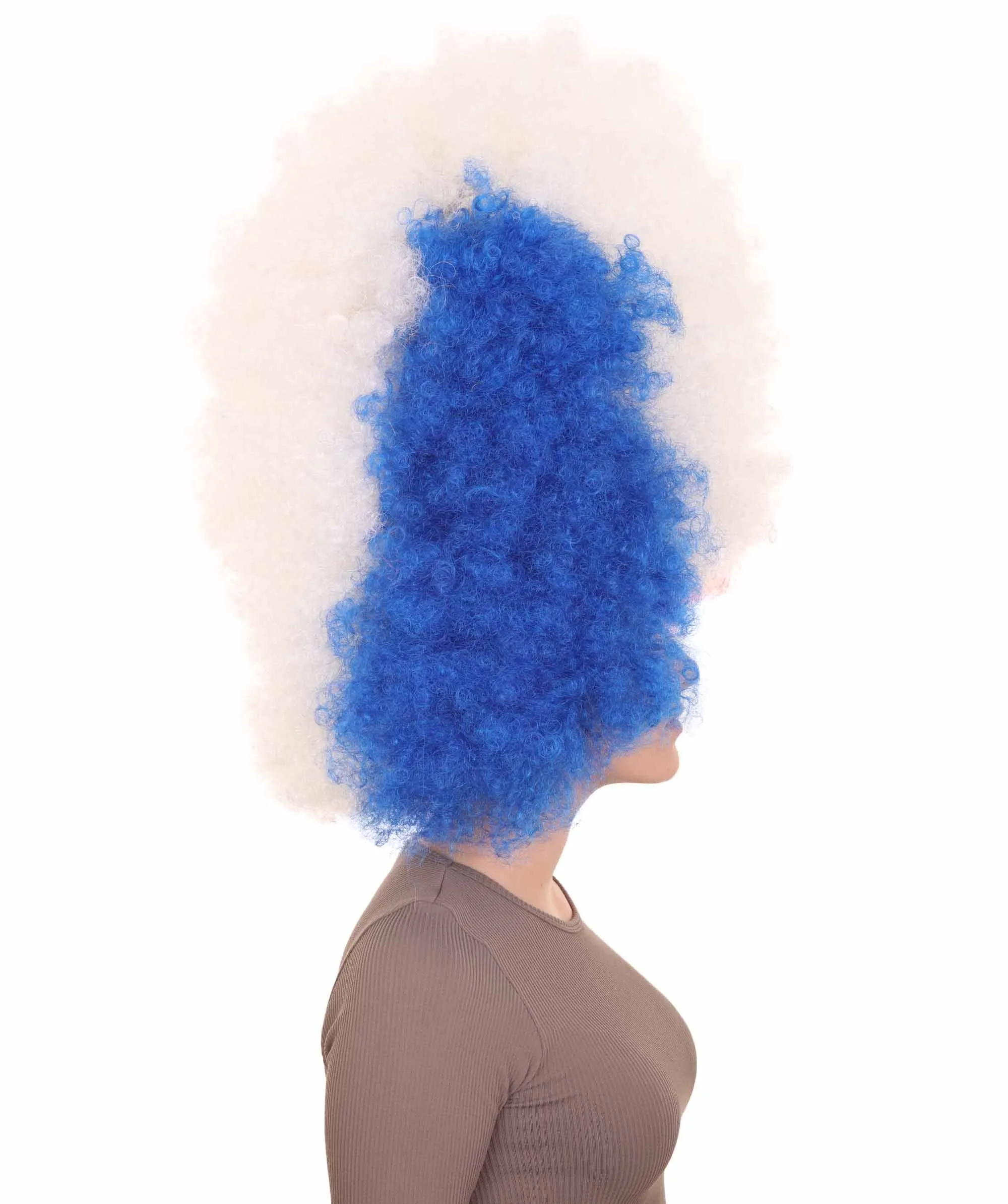 Patriote Flag Sport Party Jumbo Afro Wig | Premium Breathable Capless Cap