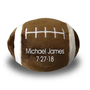 Personalized Basic Birth Date Plush Football