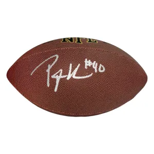 Peyton Hillis Signed Wilson Official NFL Replica Football (JSA)