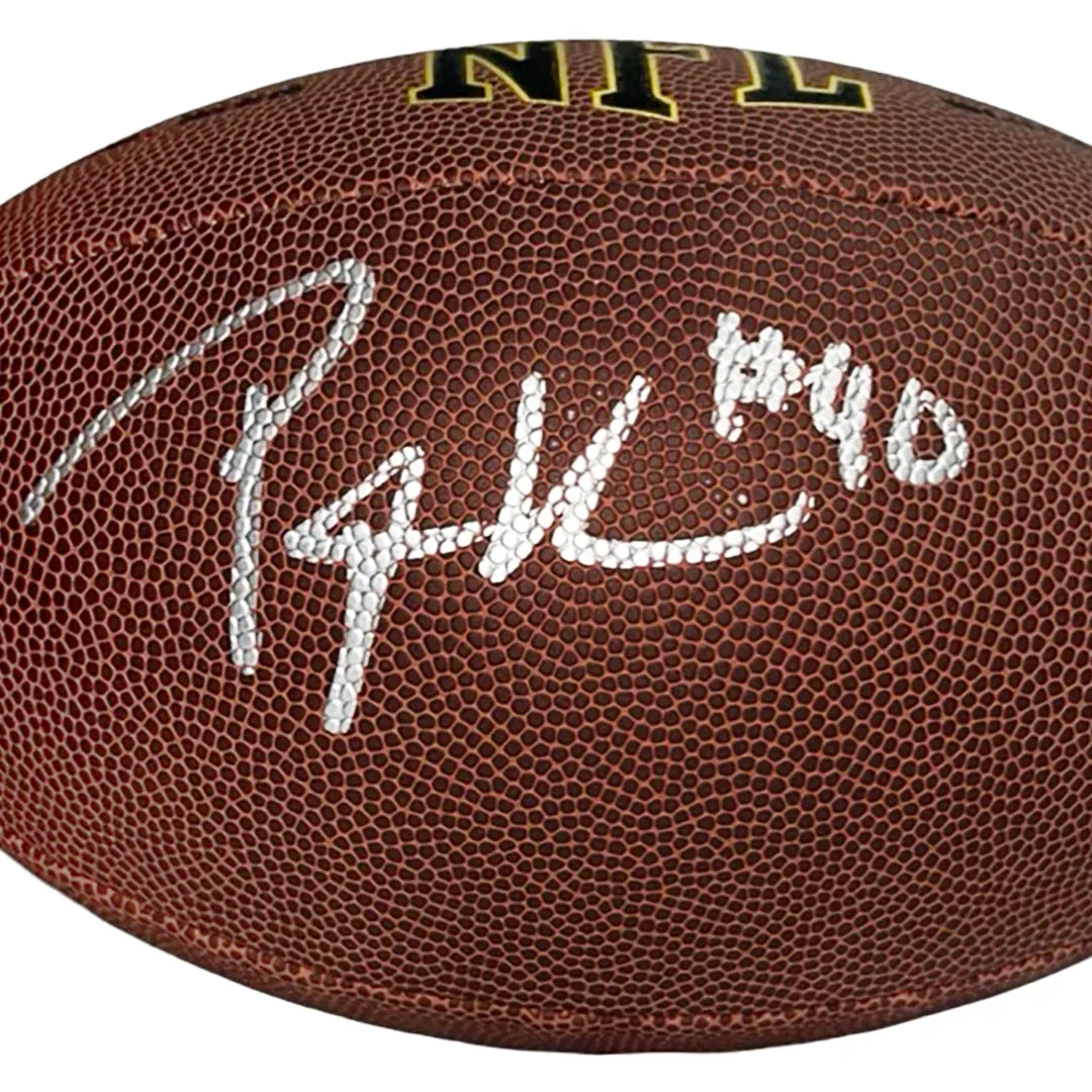 Peyton Hillis Signed Wilson Official NFL Replica Football (JSA)