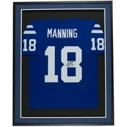 Peyton Manning Signed Framed Indianapolis Colts Blue Nike Jersey Fanatics