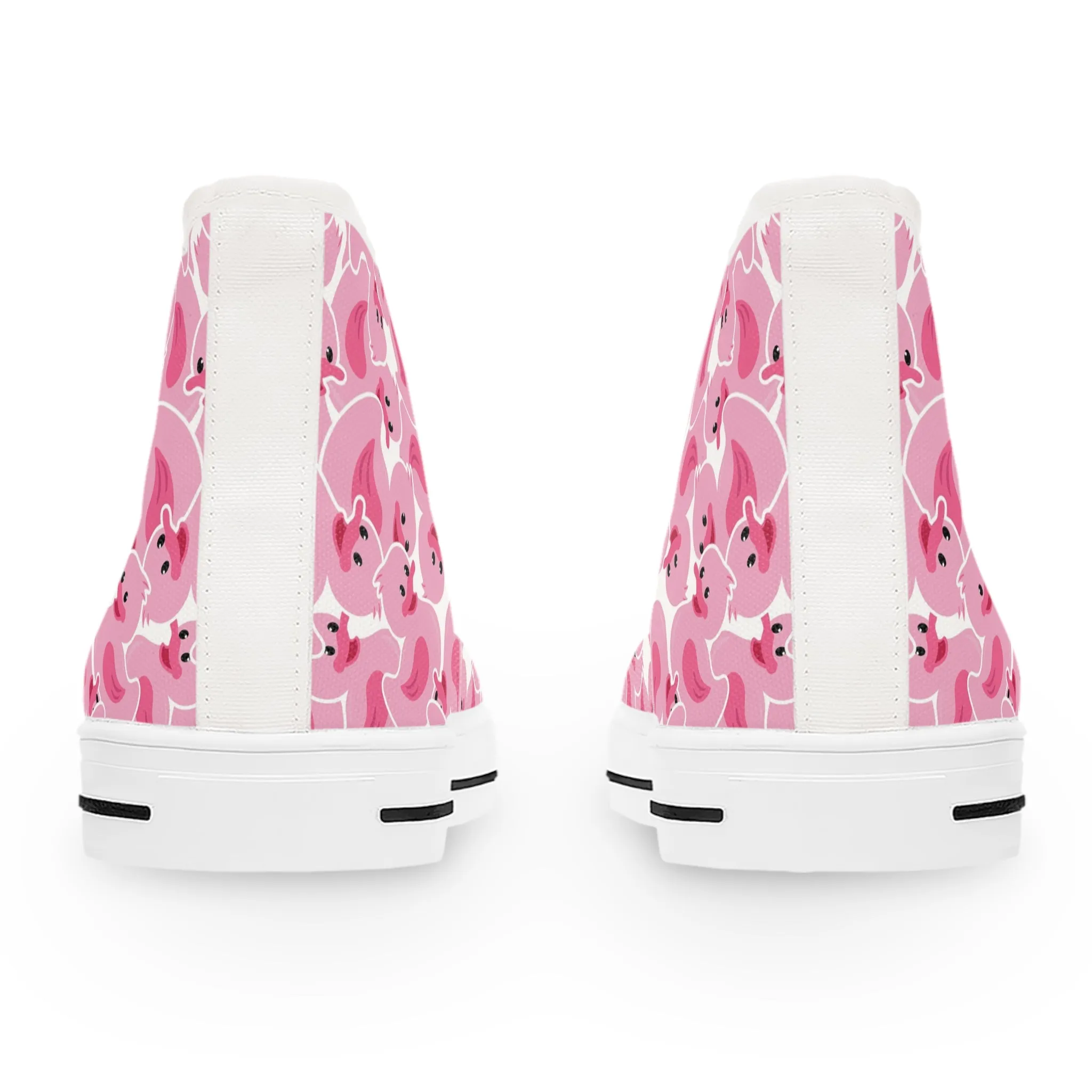 Pink Rubber Duck Women's High Top Sneakers