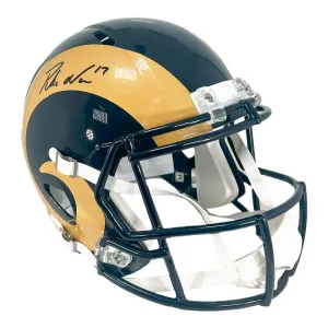 Puka Nacua Signed Los Angeles Rams 00-16 throwback Speed Full-Size Replica Football Helmet (Fanatics)