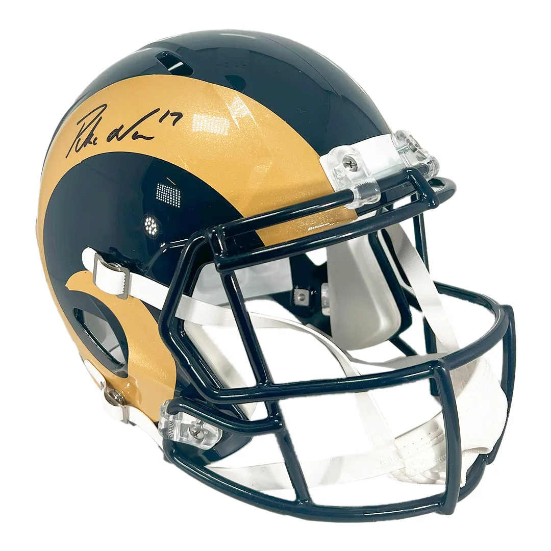 Puka Nacua Signed Los Angeles Rams 00-16 throwback Speed Full-Size Replica Football Helmet (Fanatics)