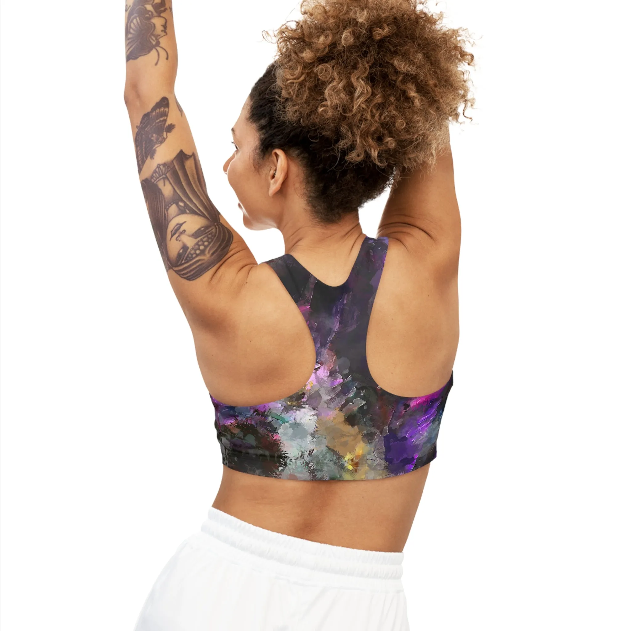 Purple Painting - Inovax Seamless Sports Bra