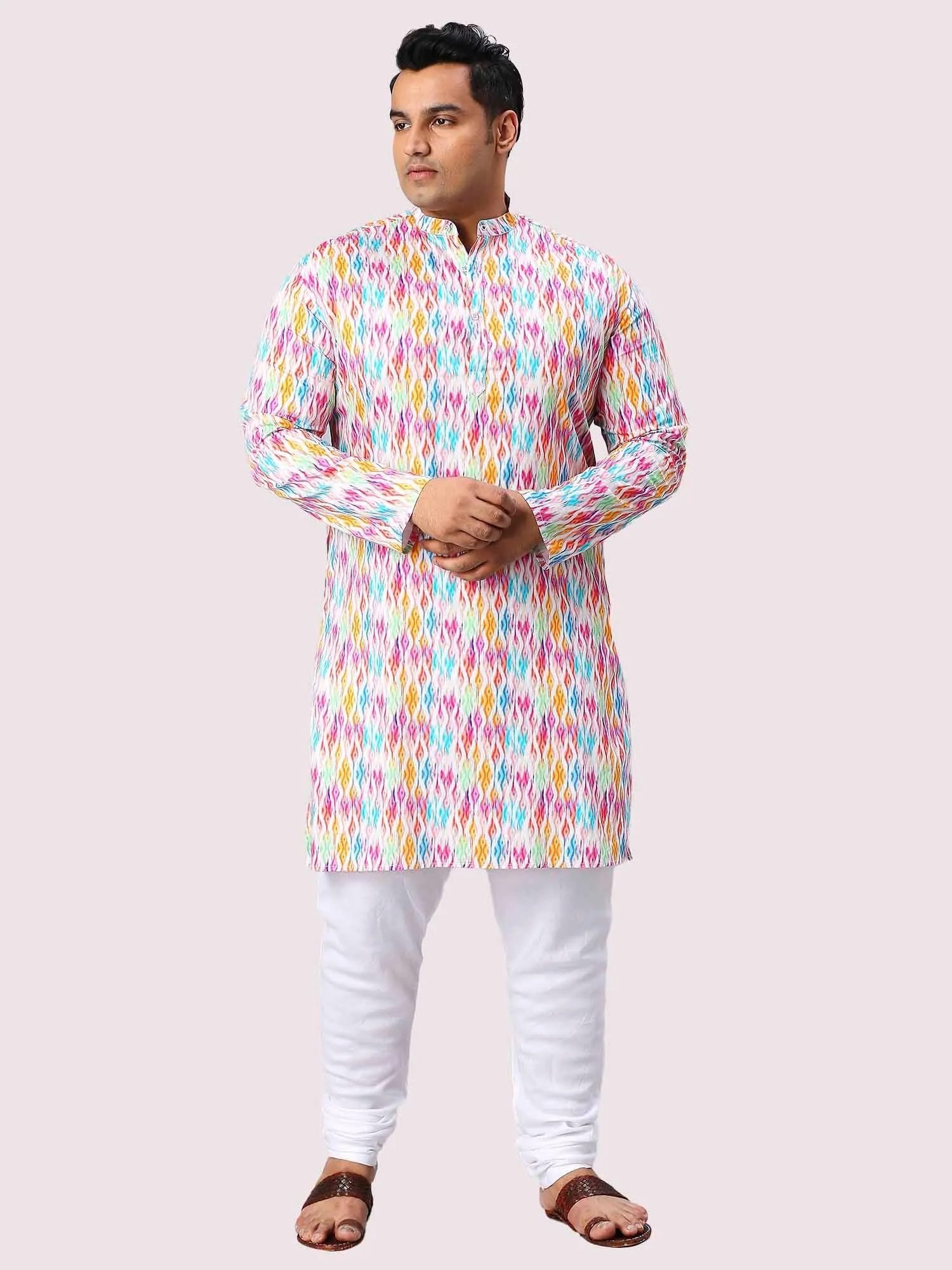 Raas Digital Printed Men's Plus Size Kurta