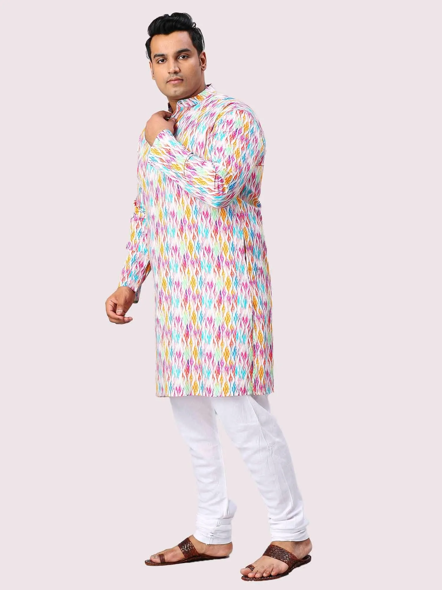 Raas Digital Printed Men's Plus Size Kurta